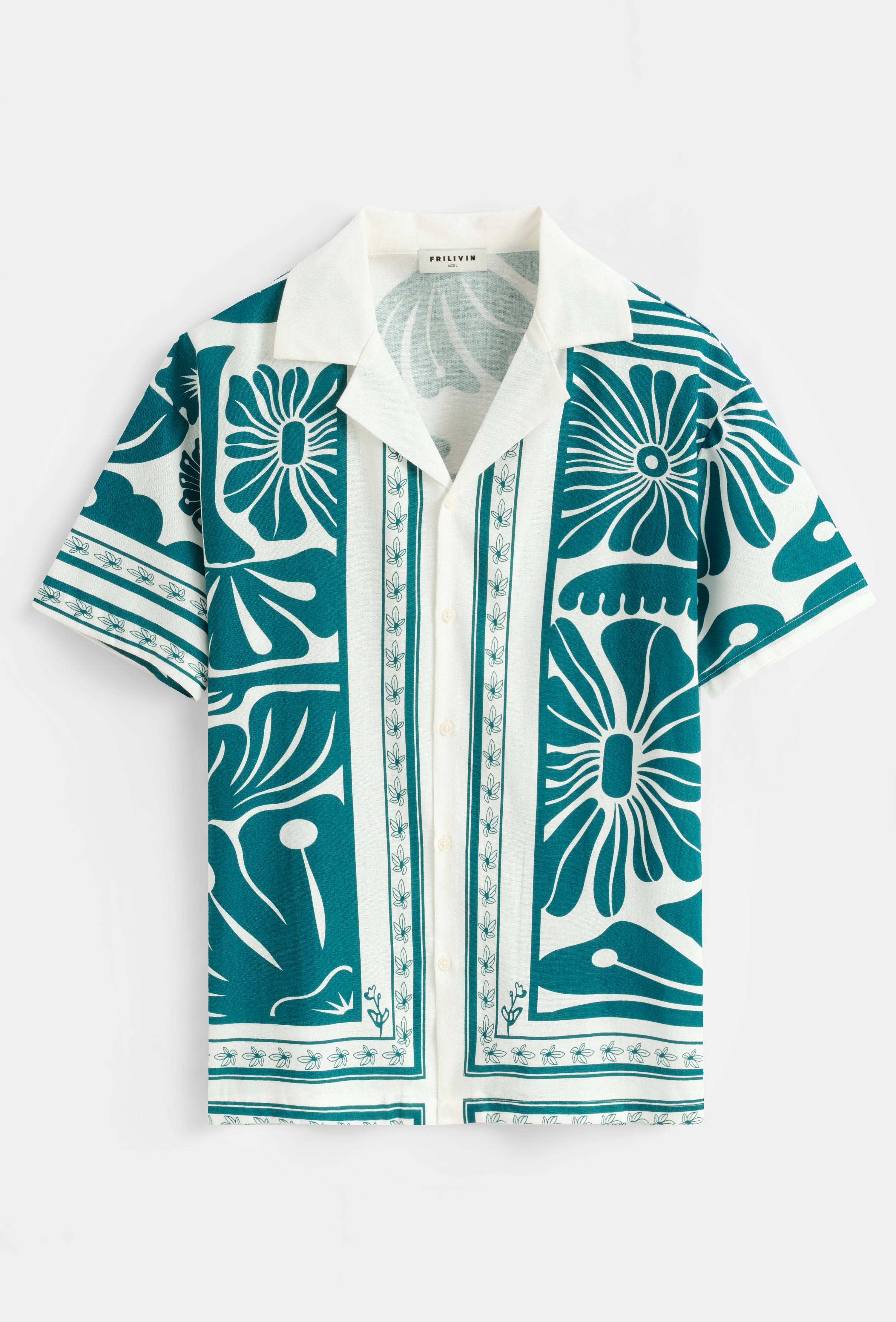 Chemise bowling florale