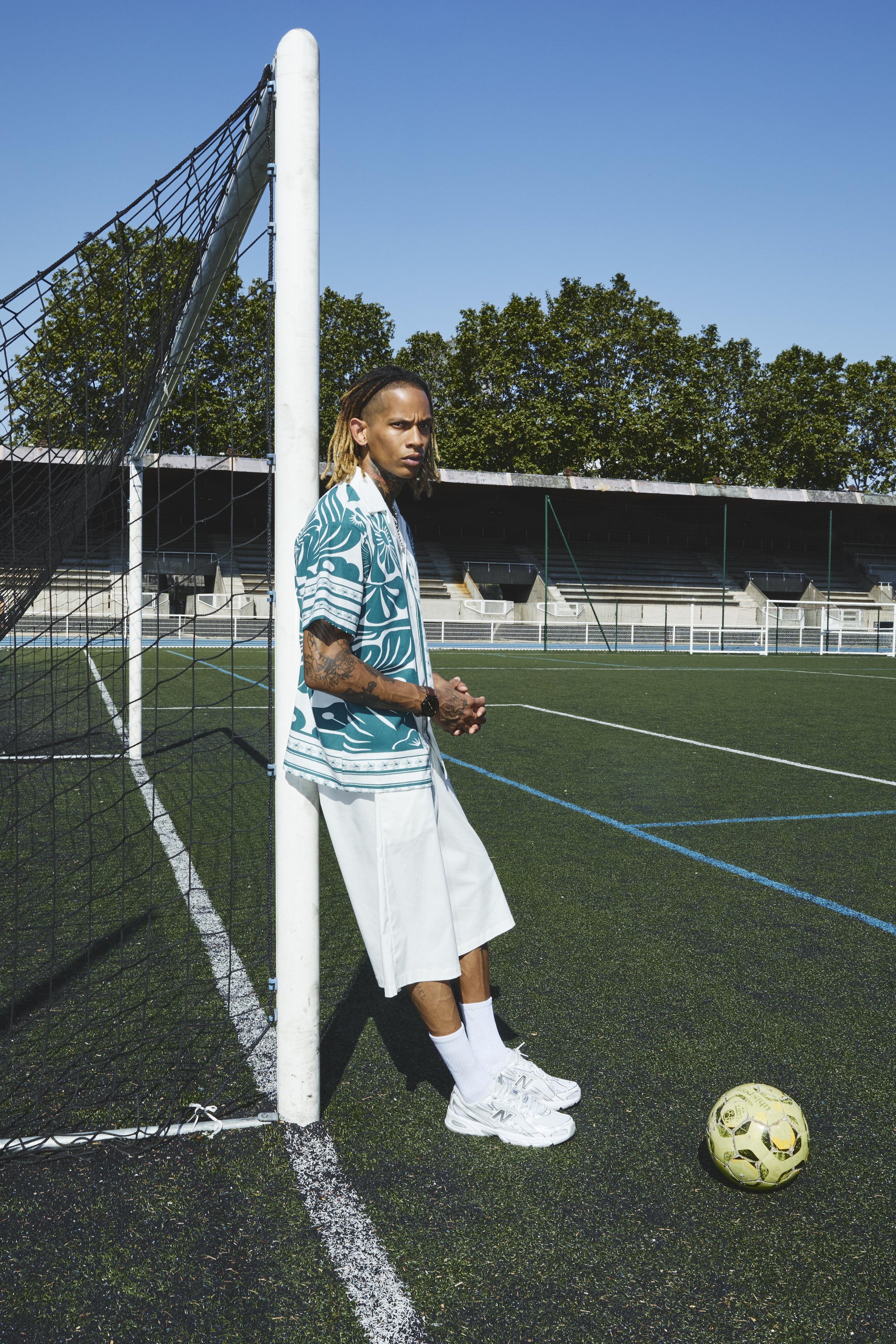 Chemise florale col camp