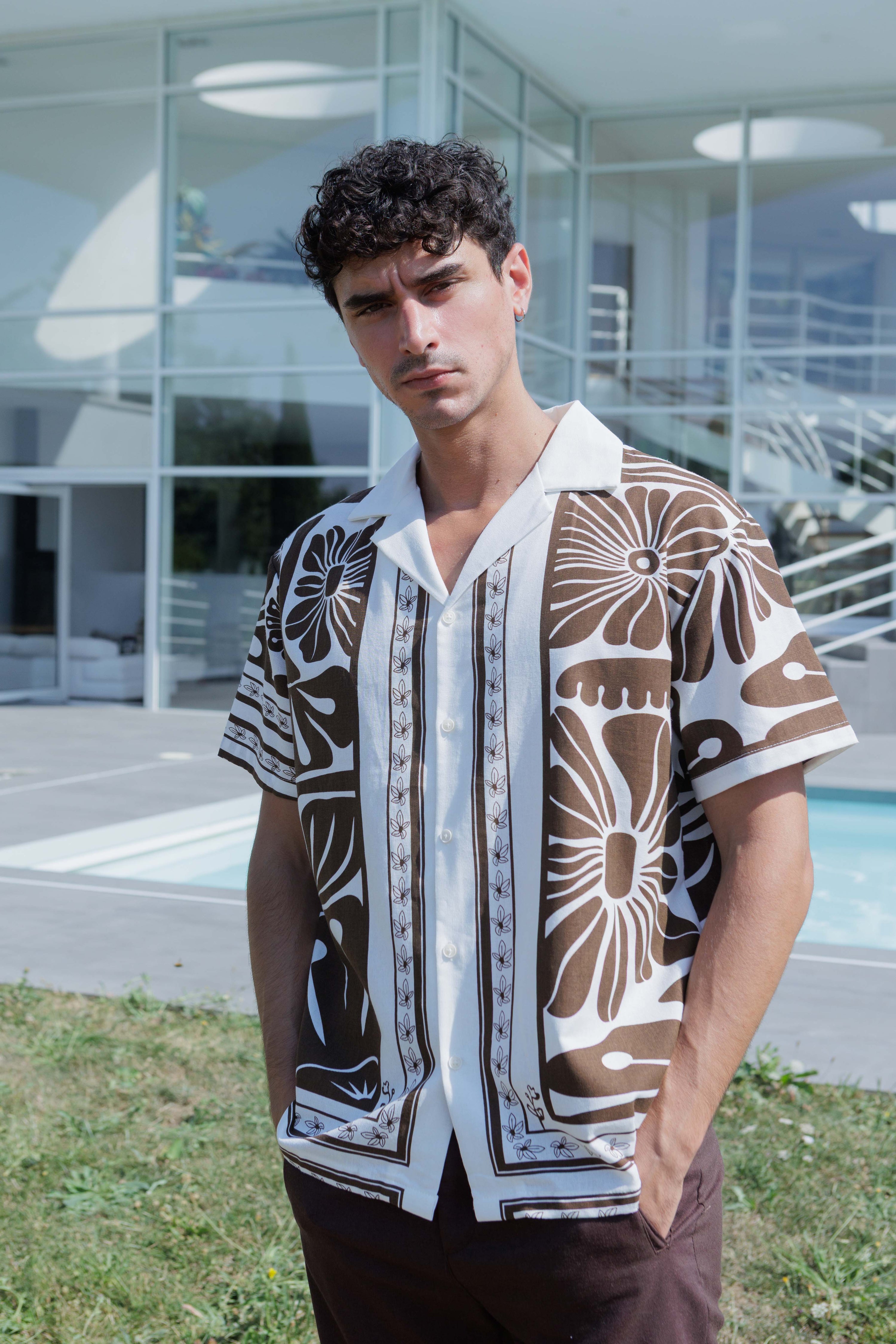 Chemise bowling florale