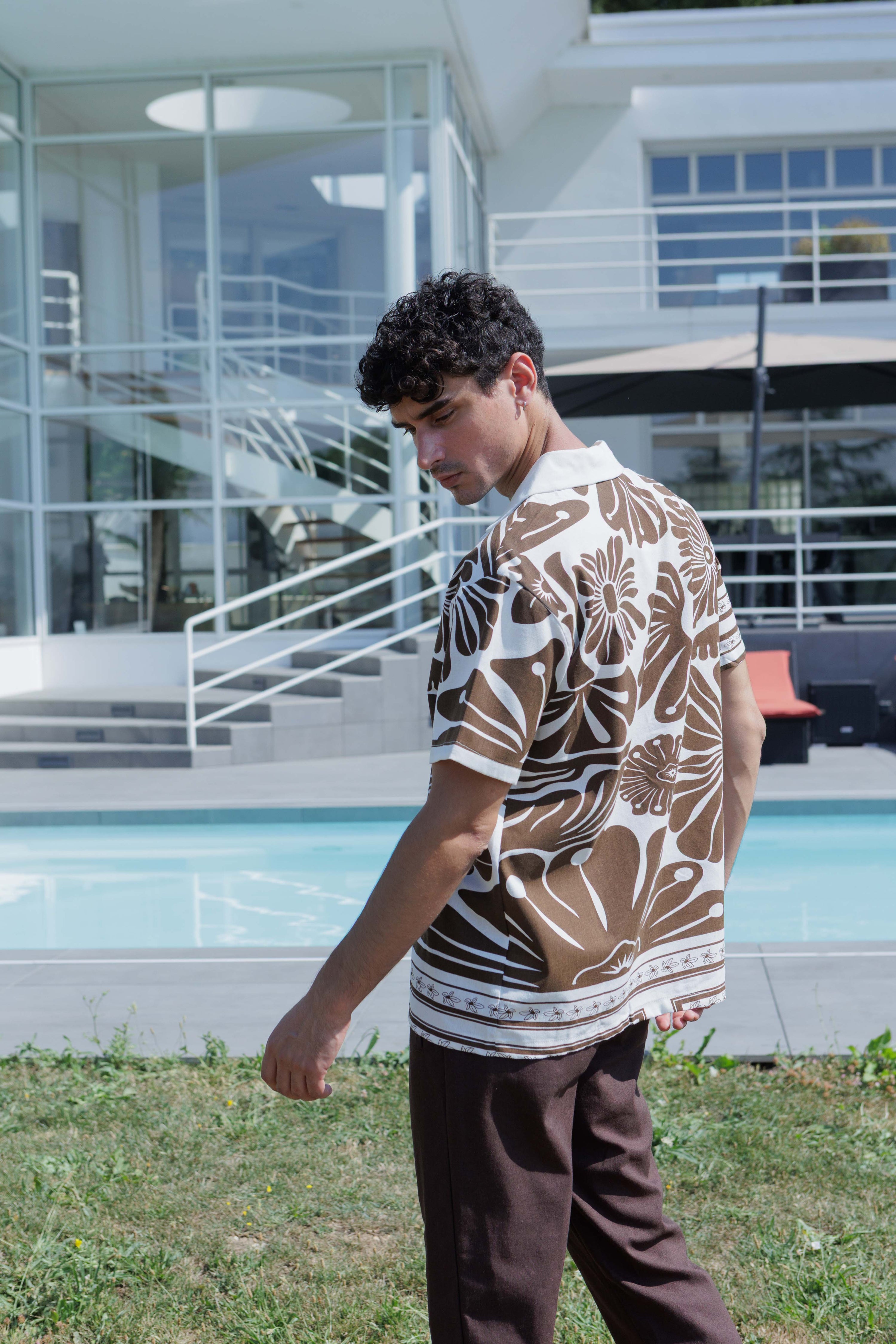 Chemise bowling florale