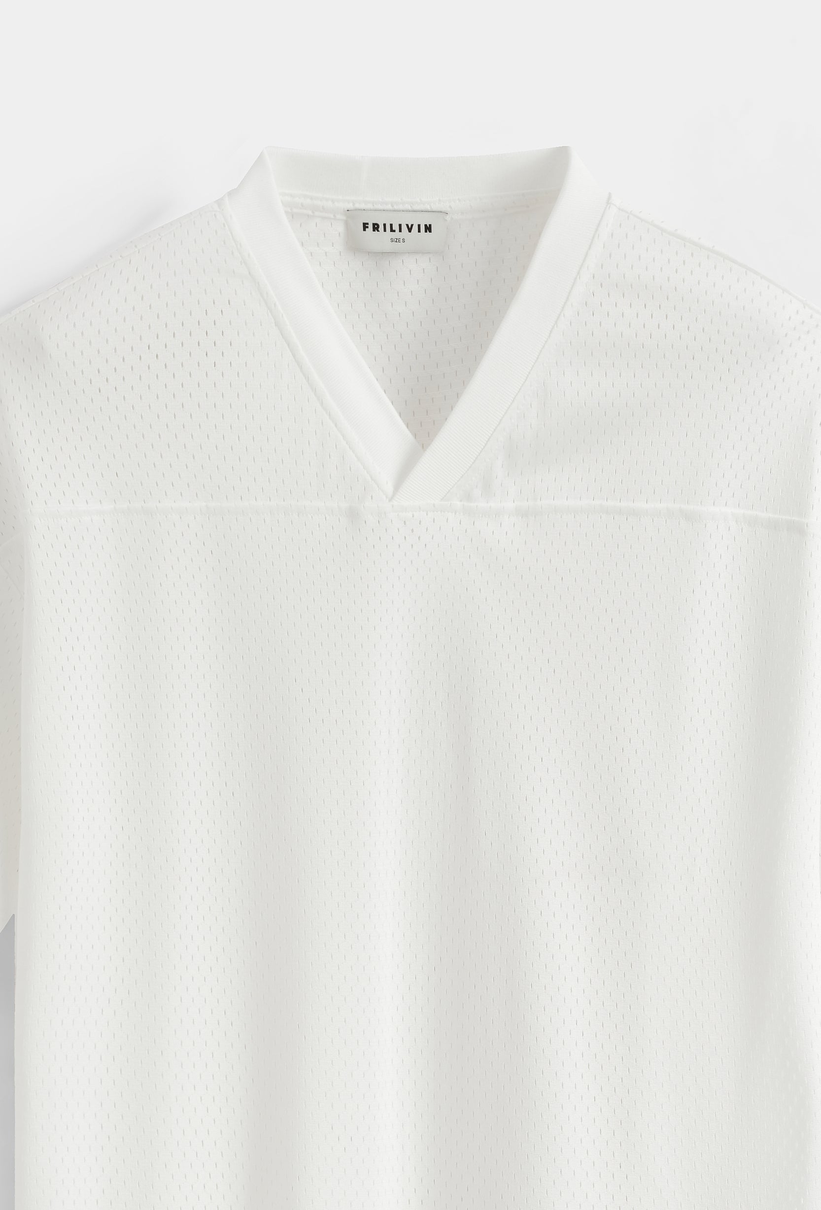 T-shirt col v texturé
