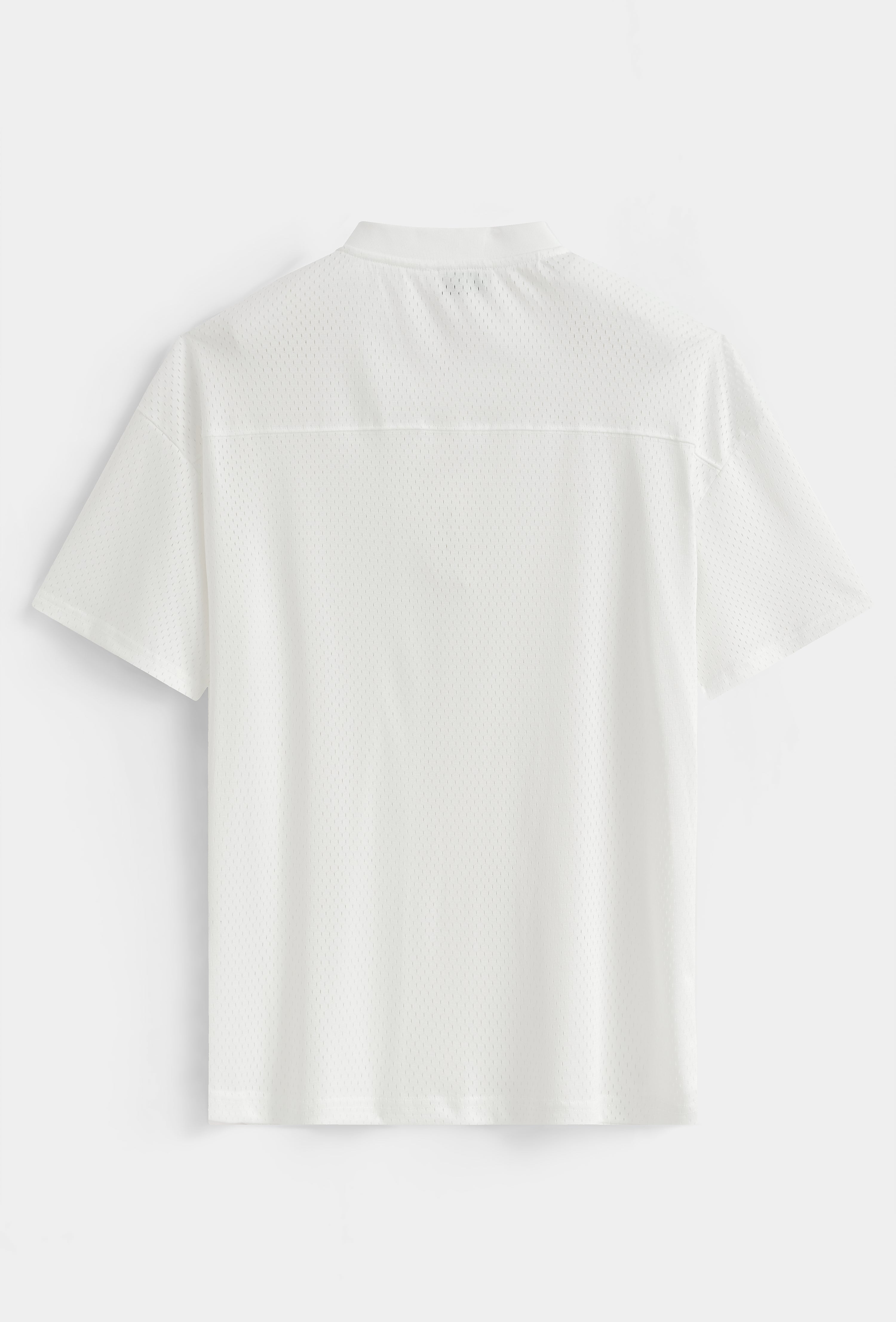 T-shirt col v texturé