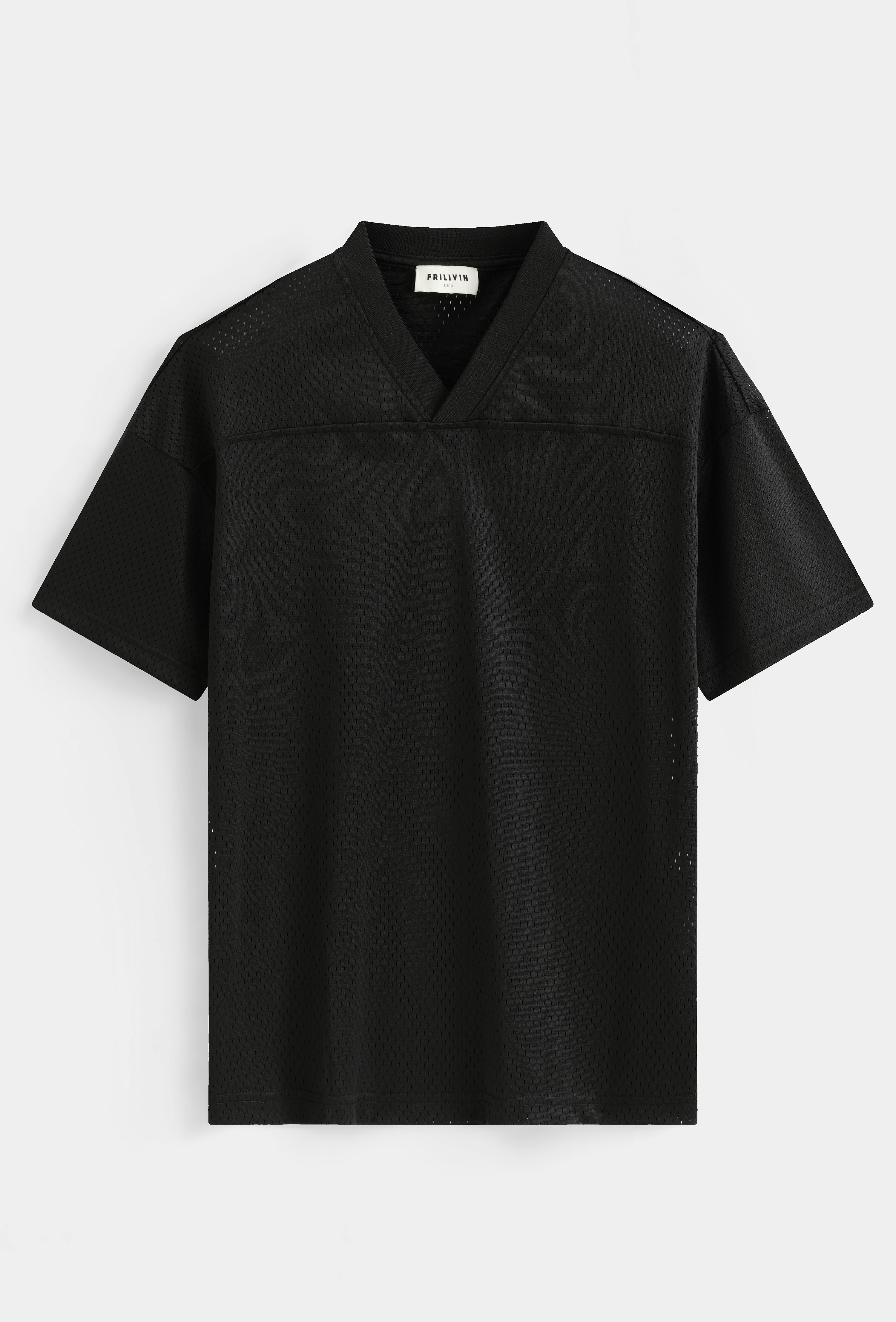 T-shirt col v texturé
