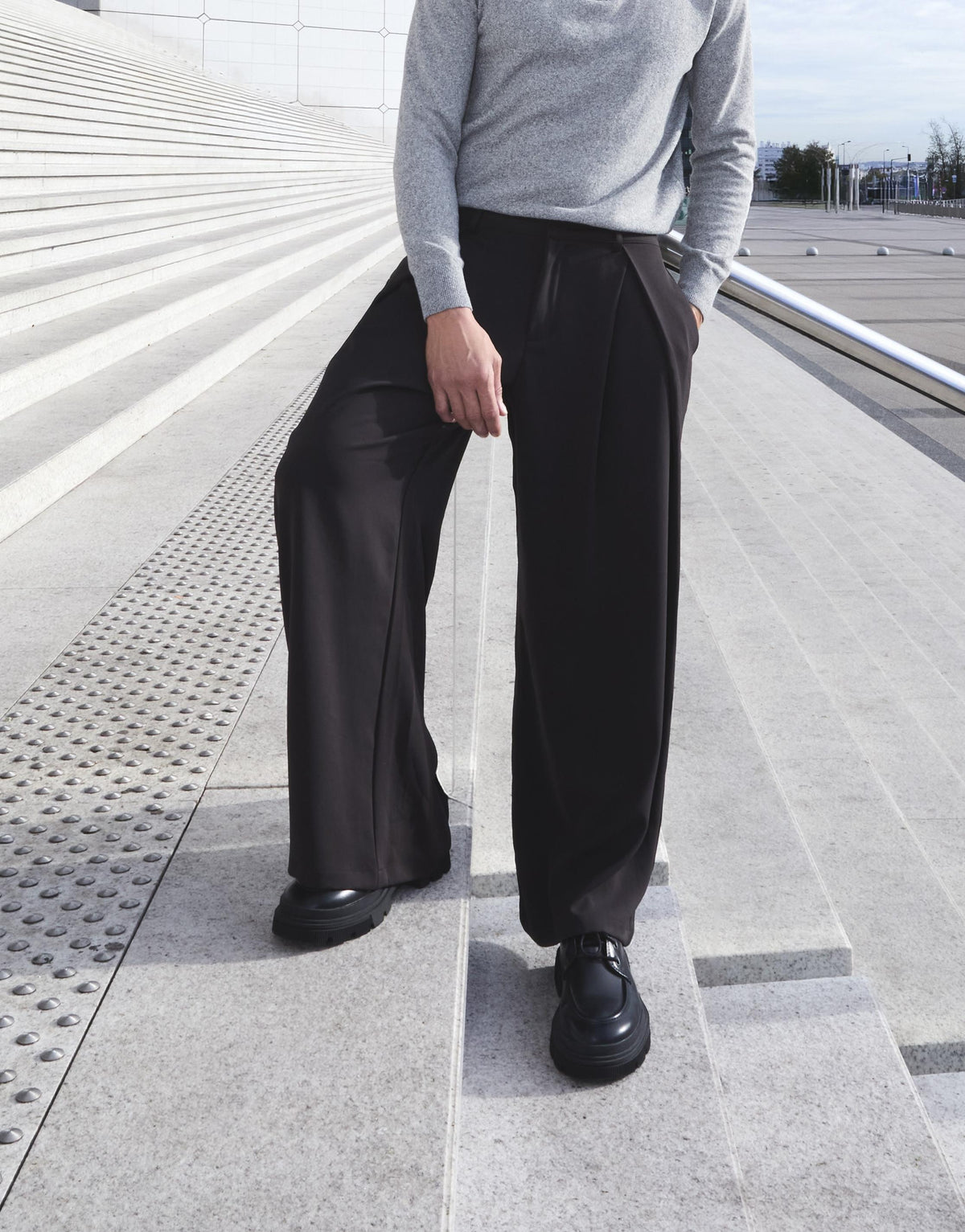 Pantalon wide leg élégant