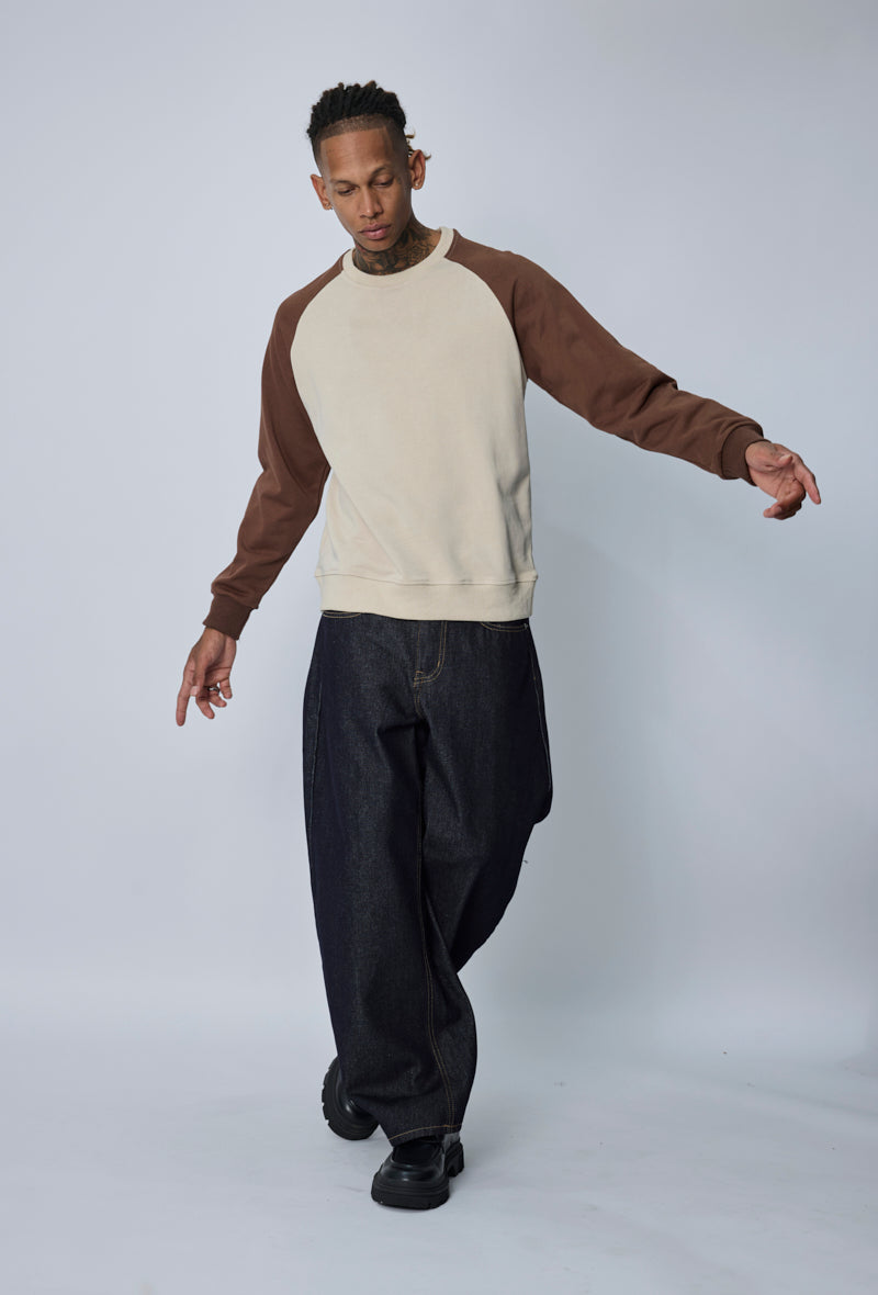 Sweat col rond raglan