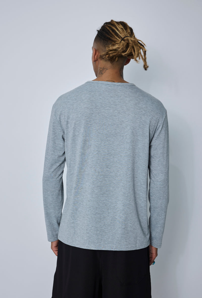 T-shirt col henley casual