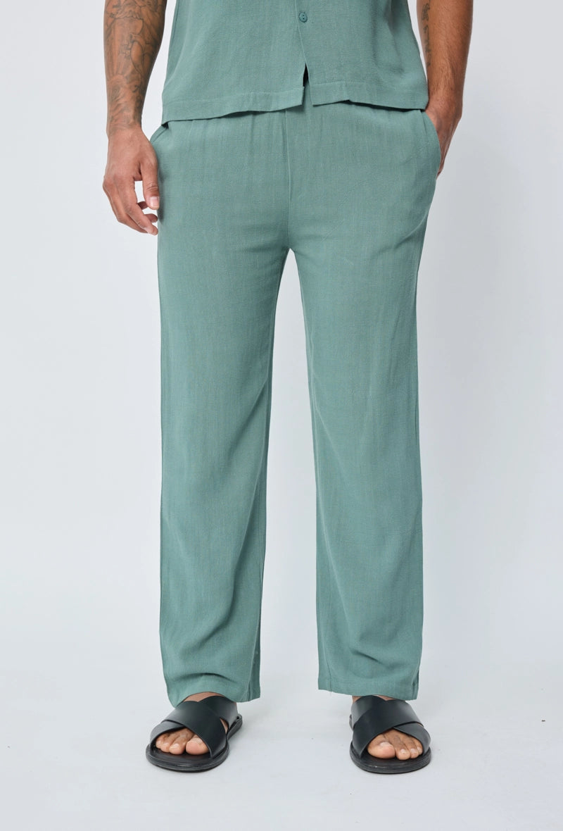 Pantalon effet lin