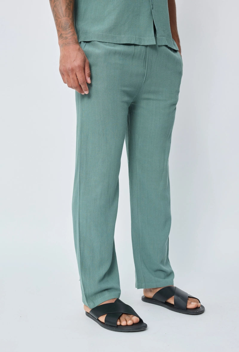 Pantalon effet lin