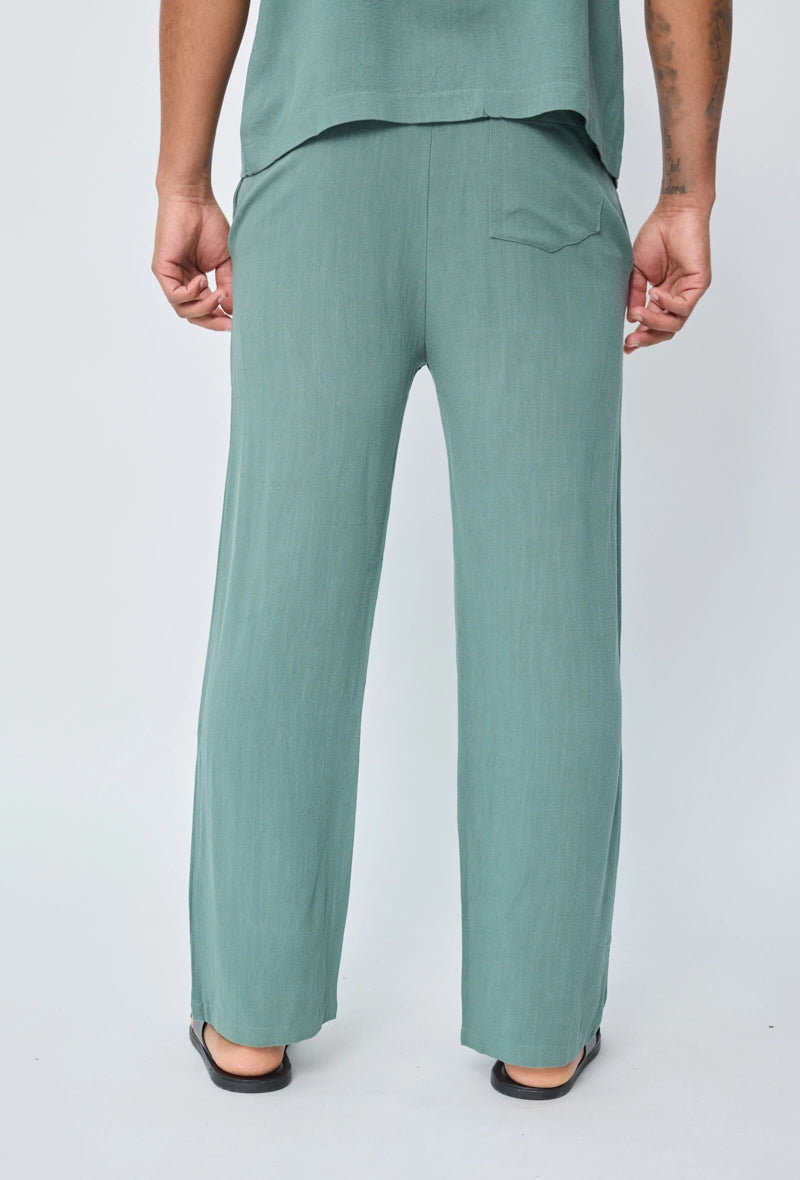 Pantalon effet lin