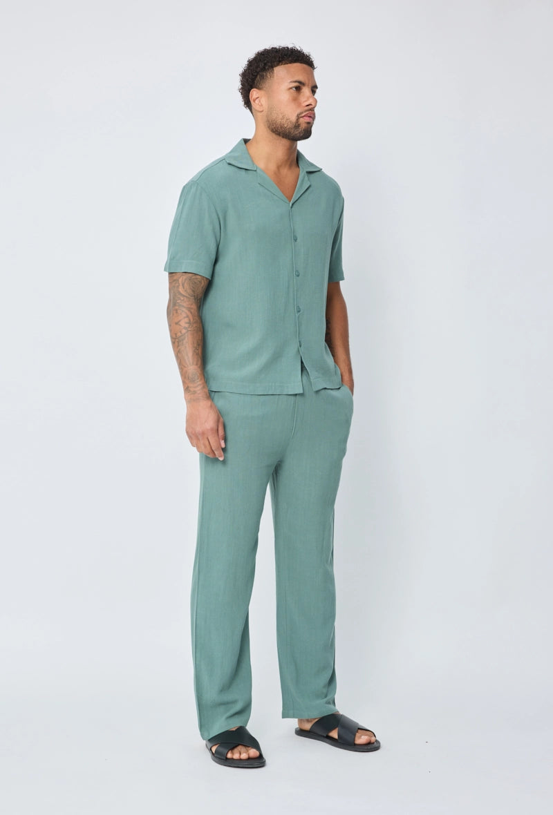 Pantalon effet lin
