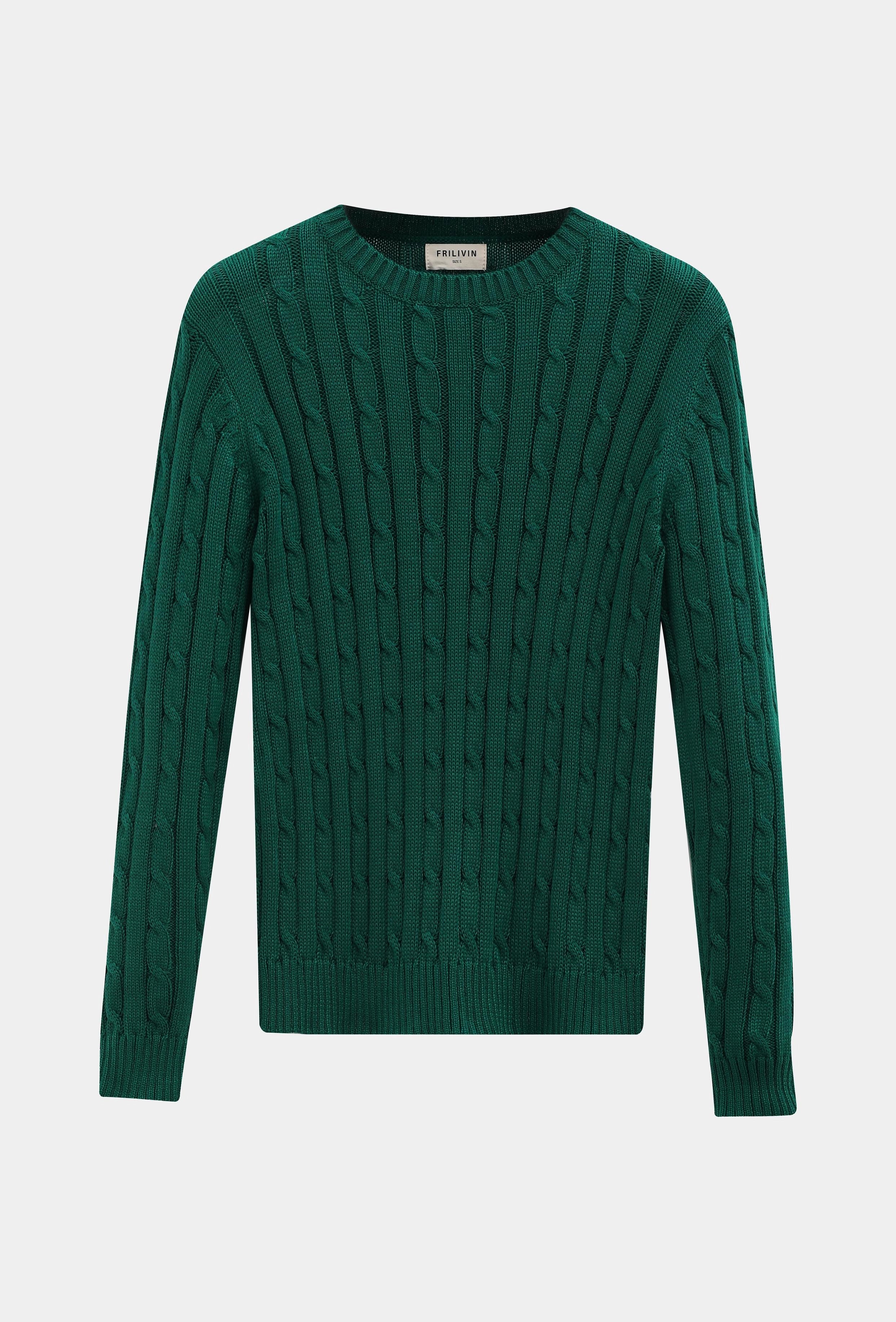 Pull tréssé avec col rond