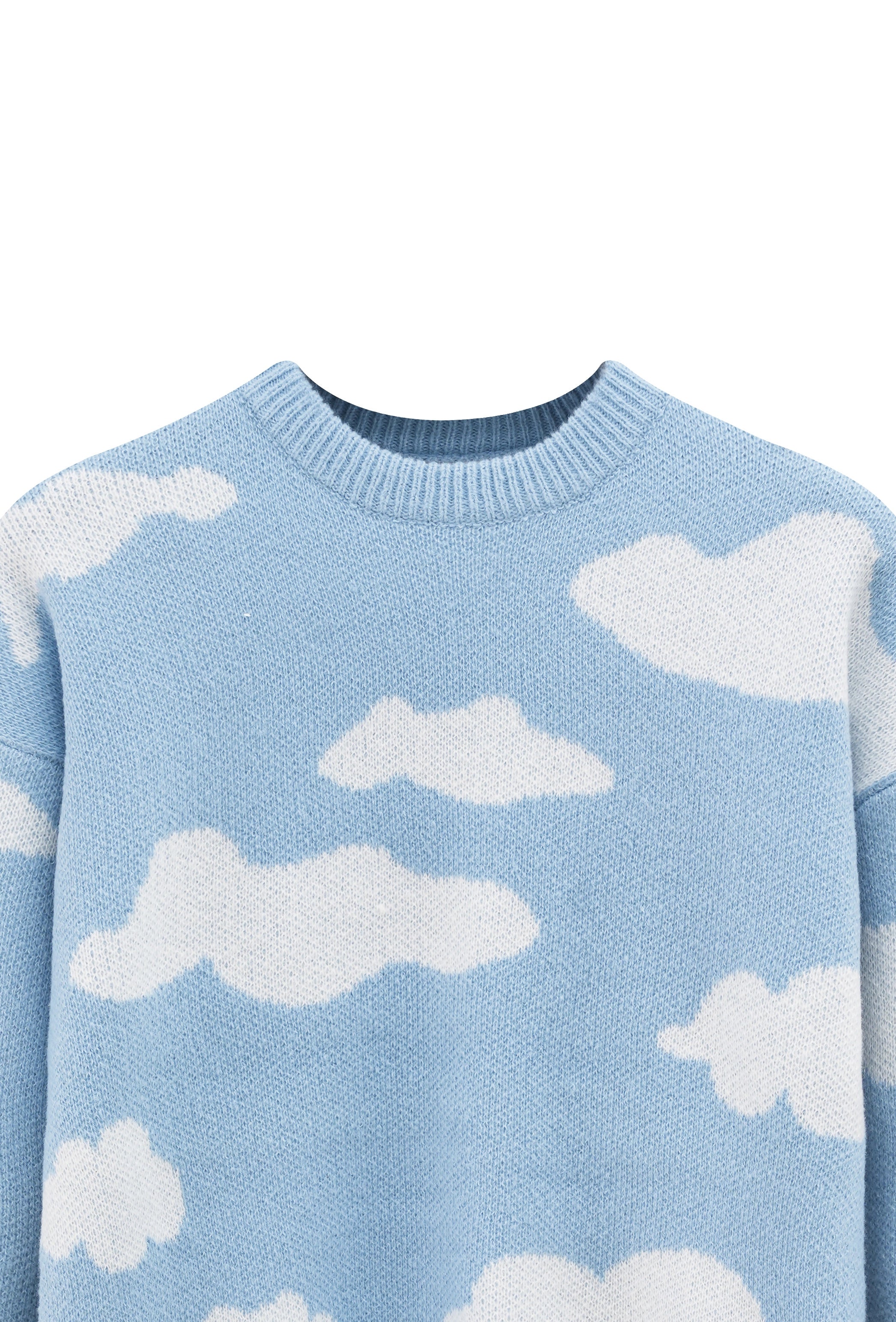 Pull à motif nuages