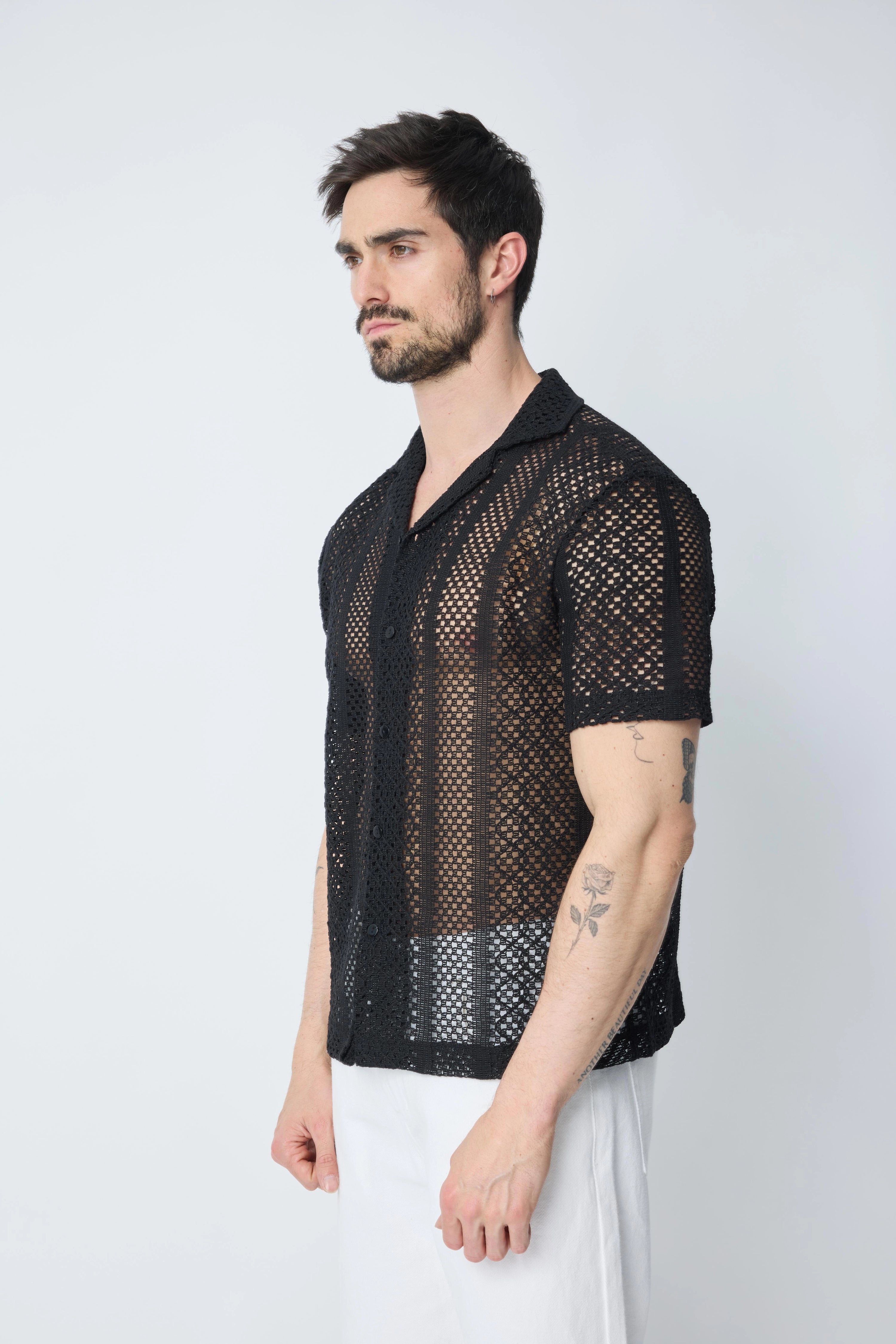 Chemise unie transparente