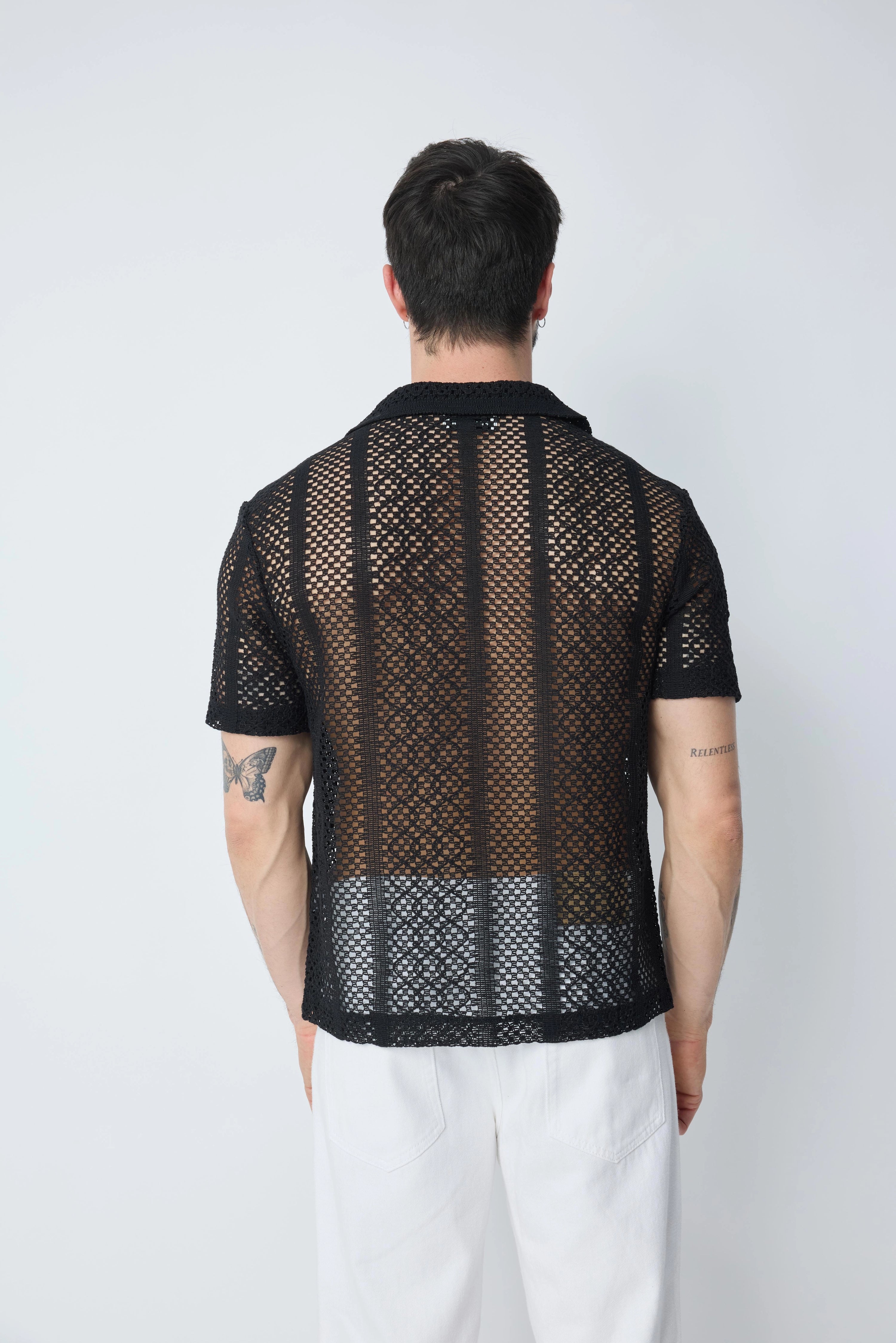Chemise unie transparente