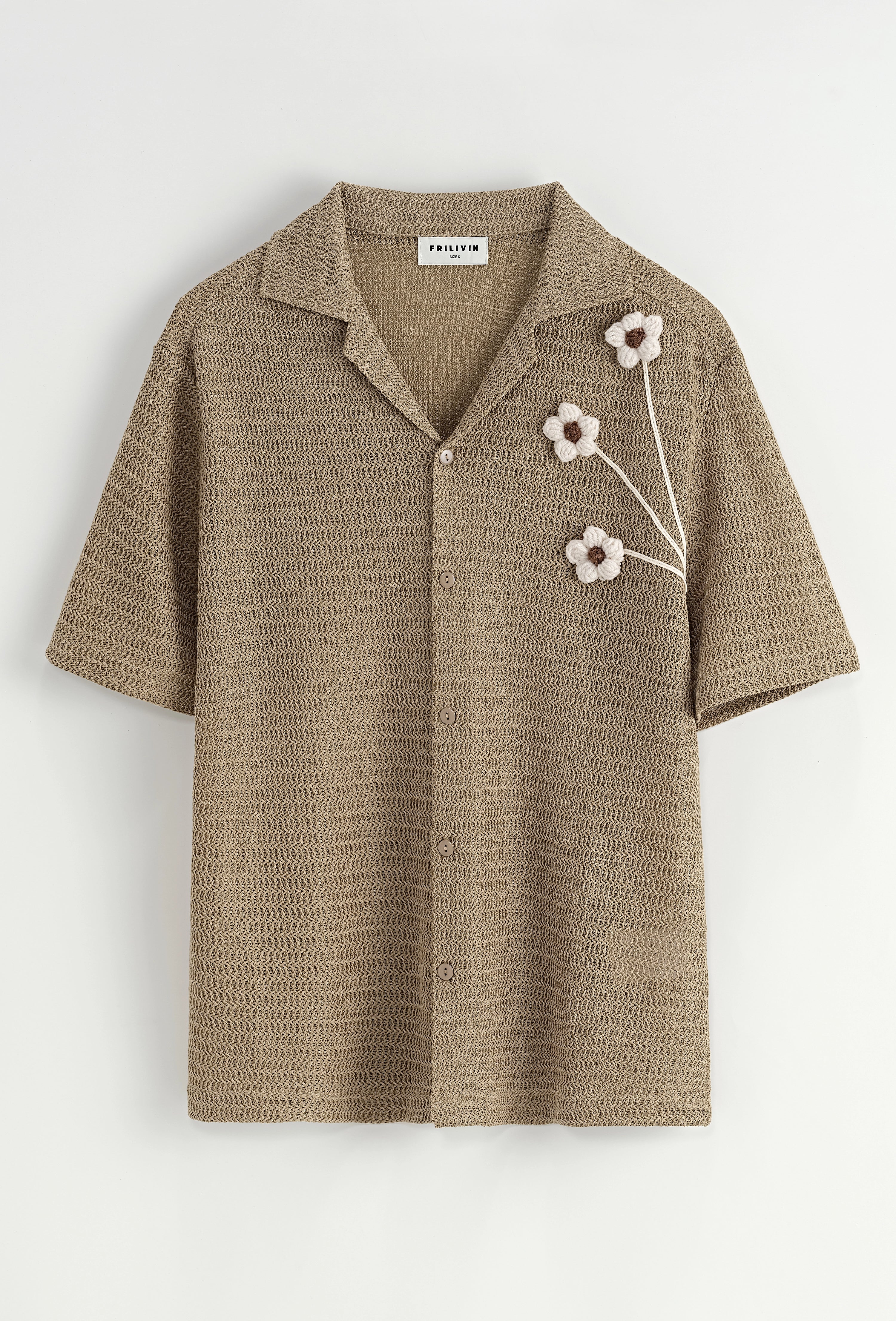 Chemise unie manches courtes