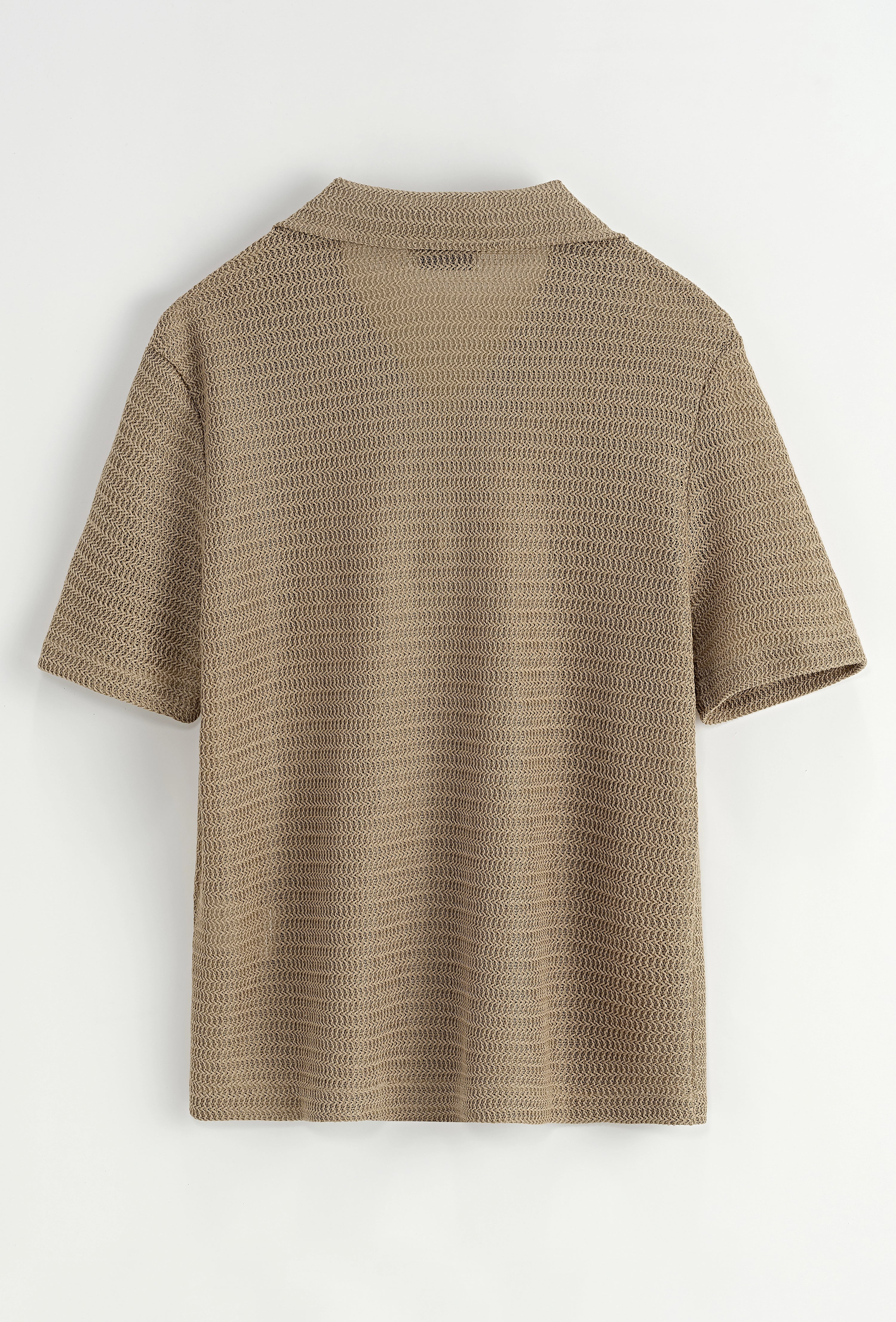 Chemise unie manches courtes