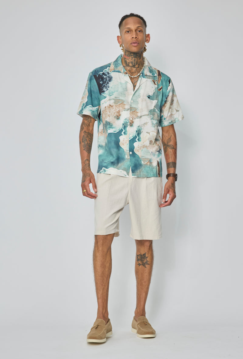 Chemise resort imprimée
