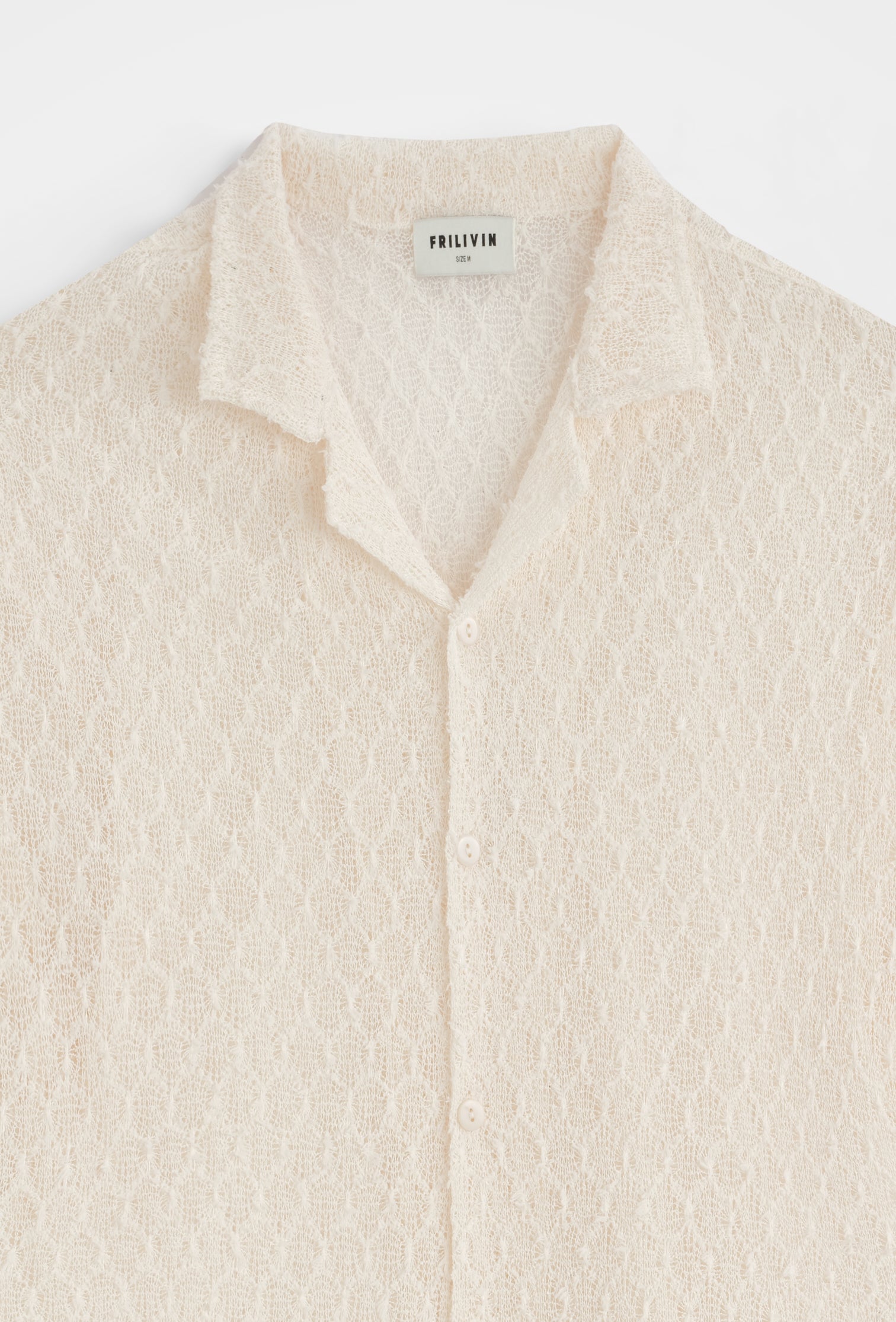 Chemise col cubain texturée