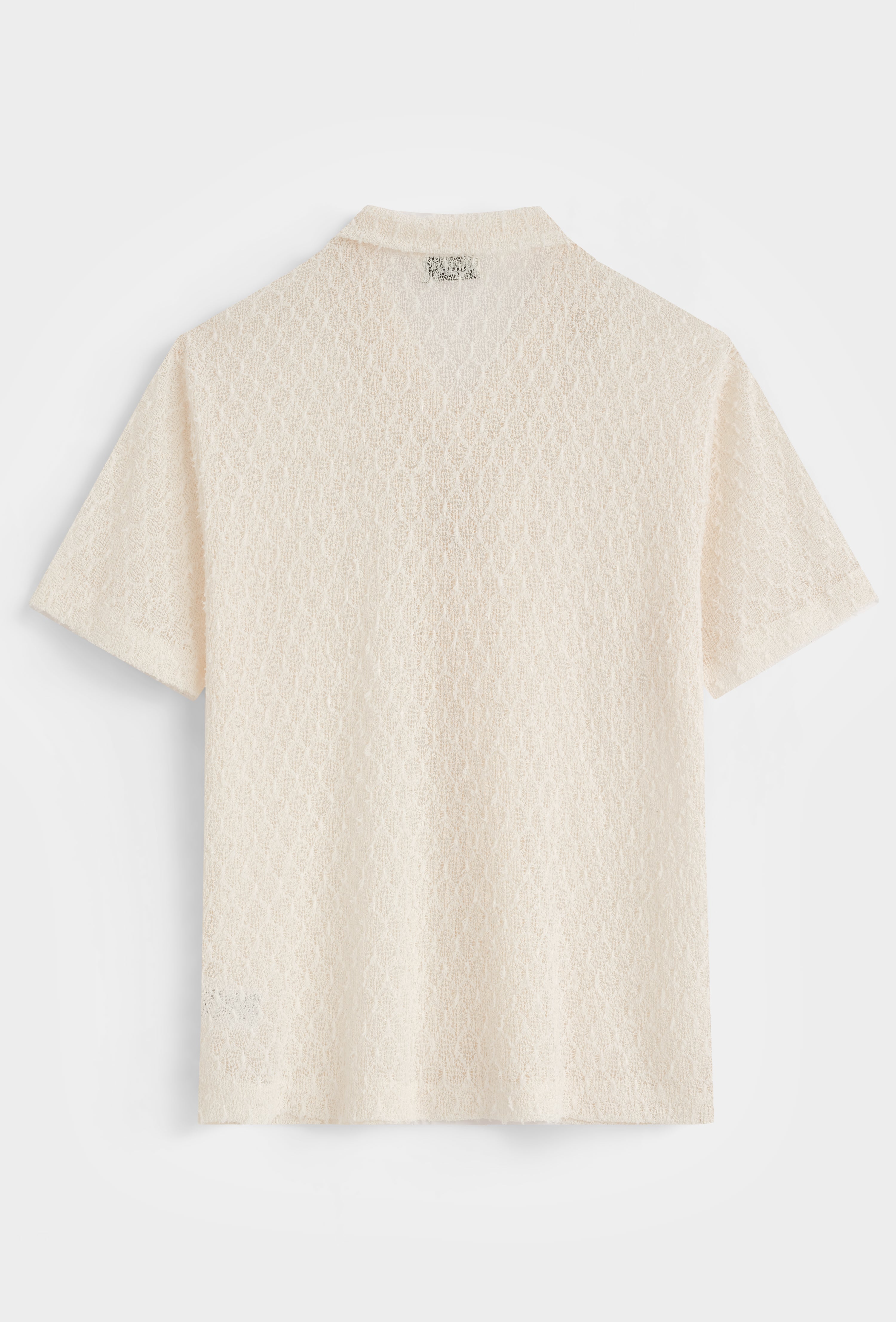 Chemise col cubain texturée