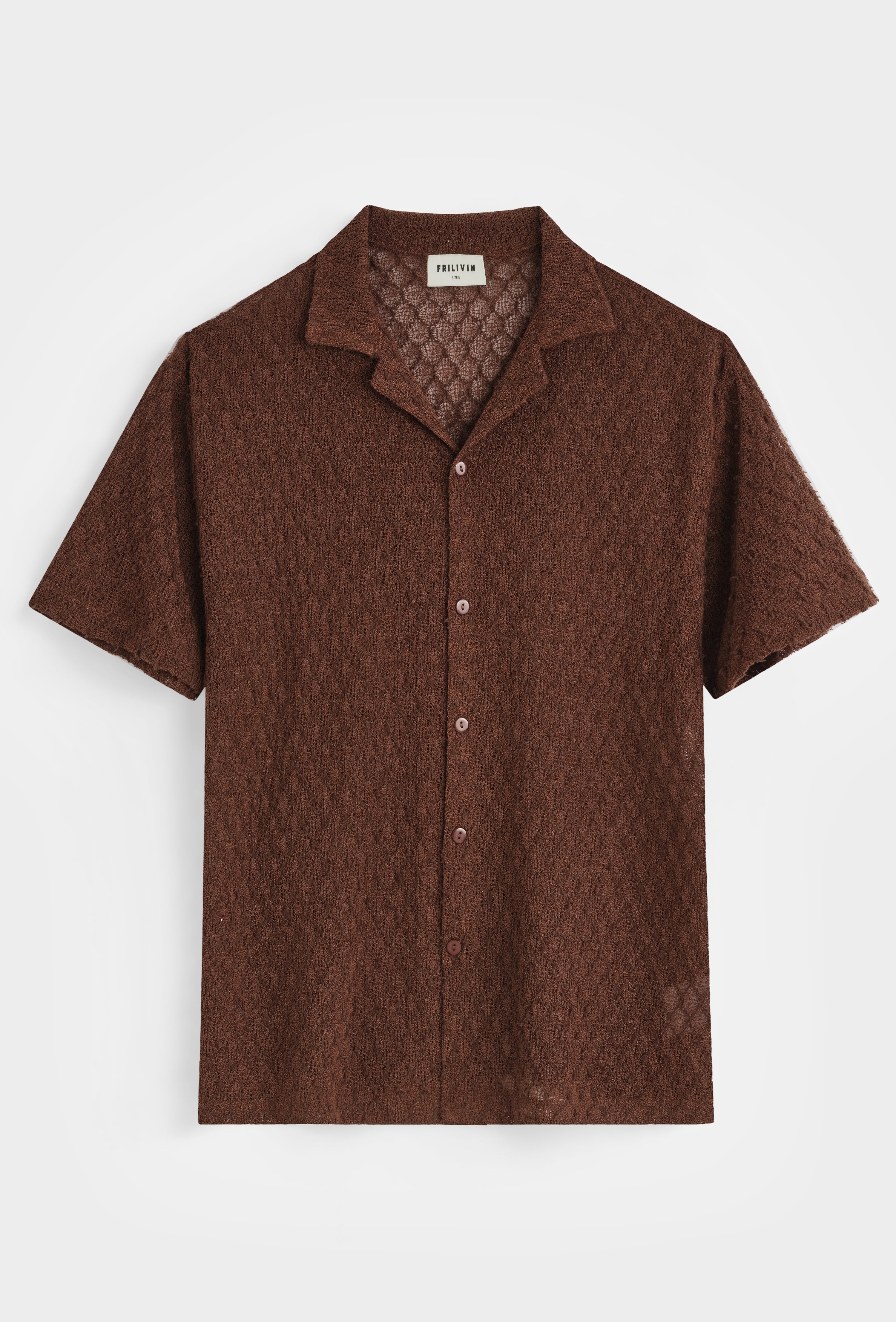 Chemise col cubain texturée