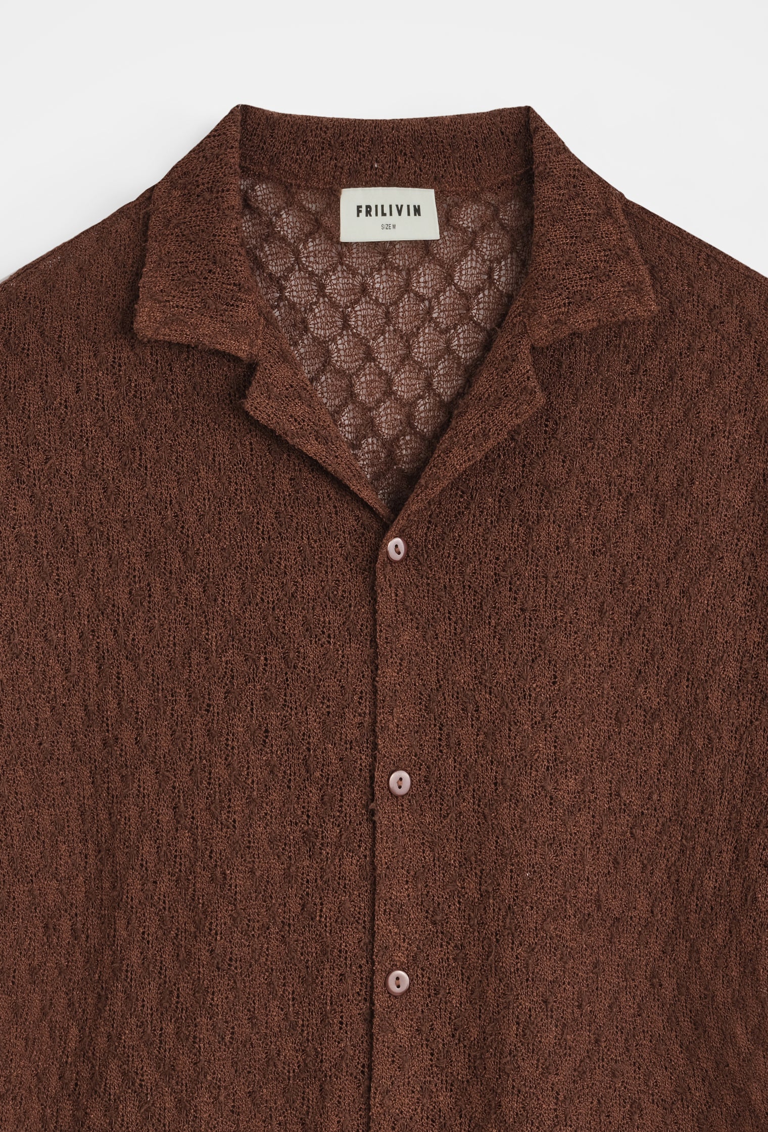 Chemise col cubain texturée