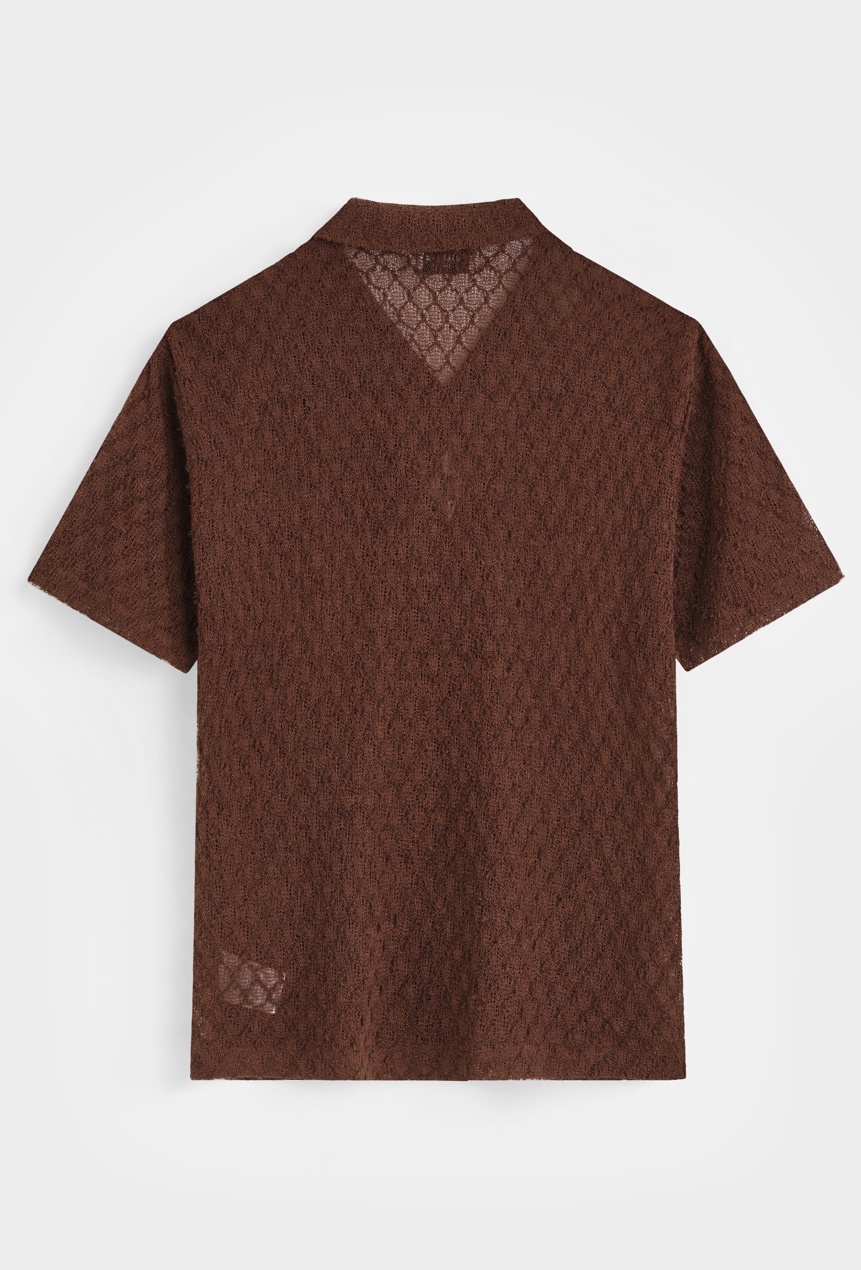 Chemise col cubain texturée