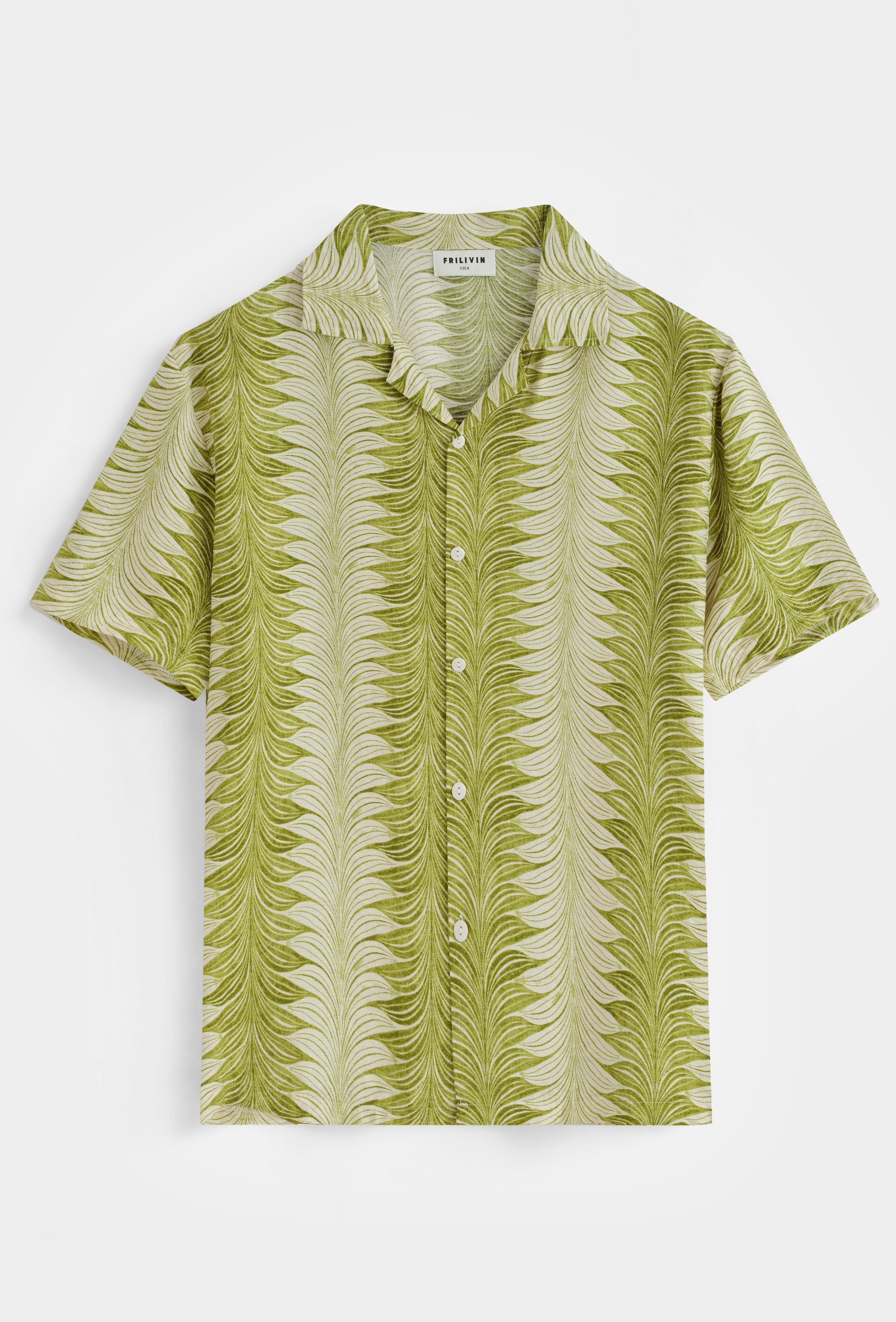 Chemise imprimée col cubain