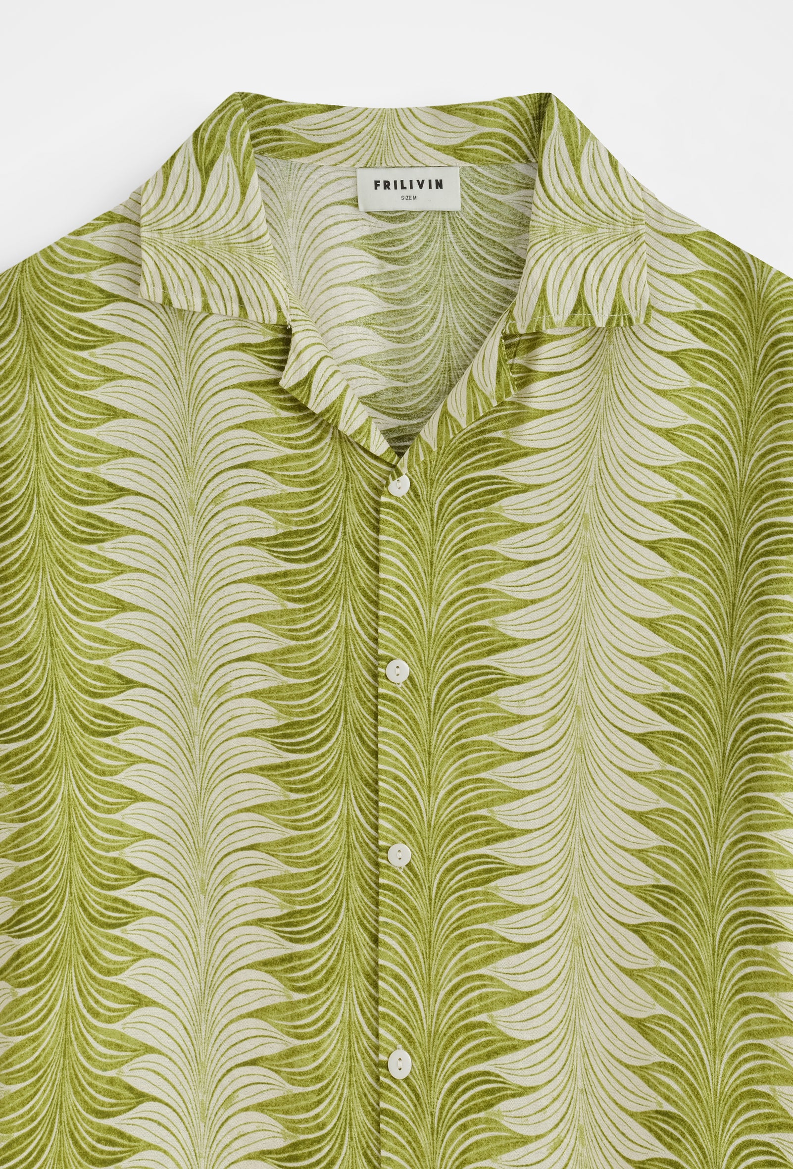 Chemise imprimée col cubain