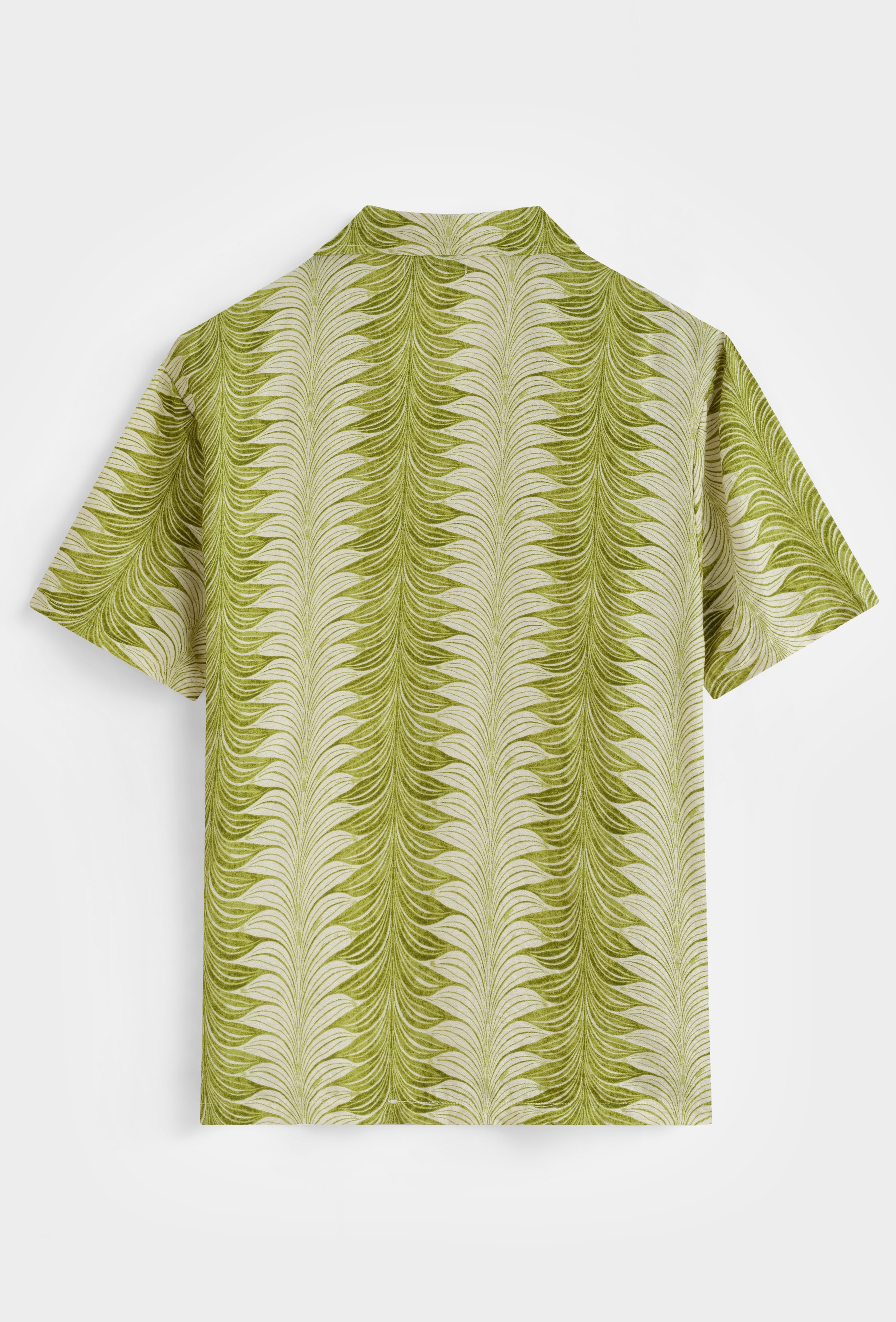 Chemise imprimée col cubain