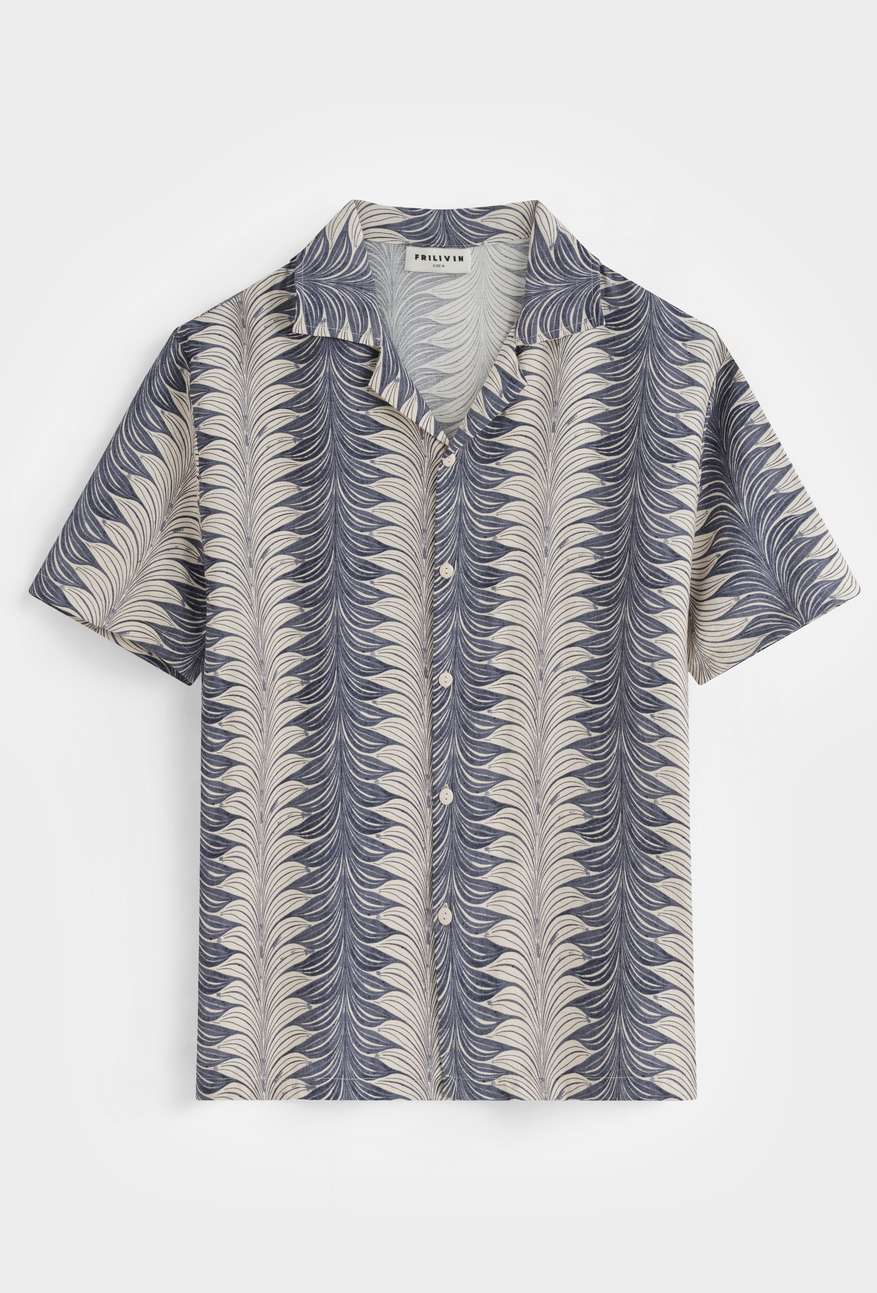 Chemise imprimée col cubain