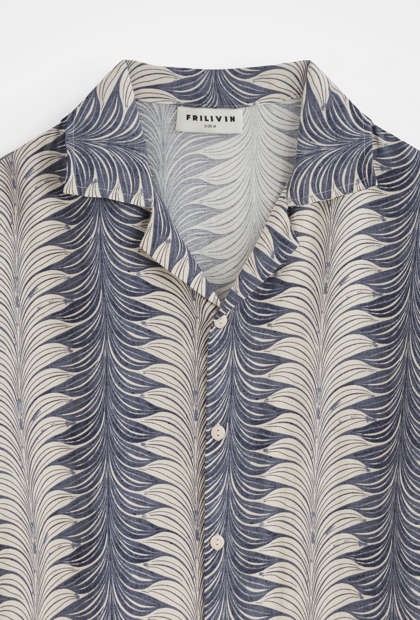 Chemise imprimée col cubain