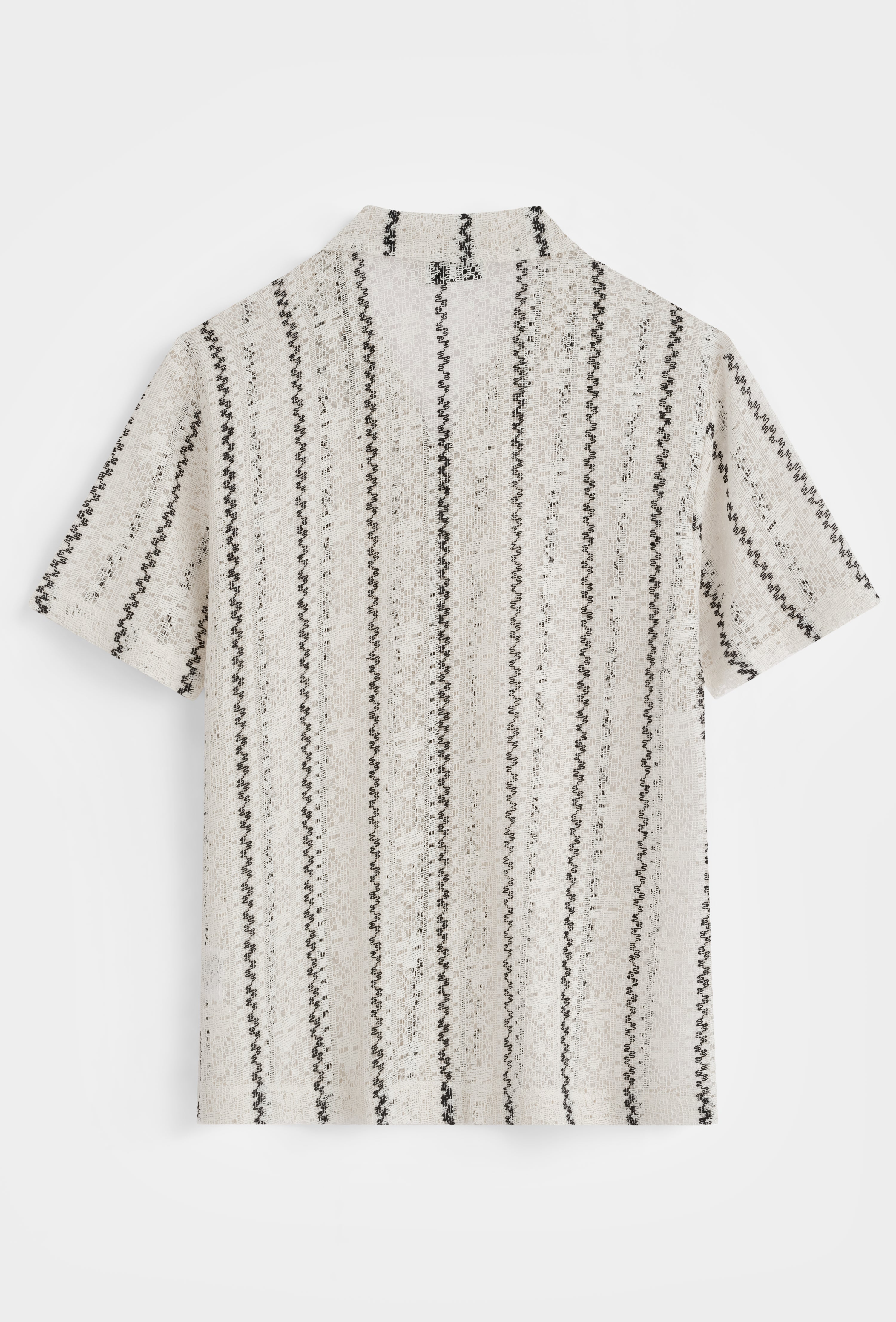 Chemise rayée col cubain
