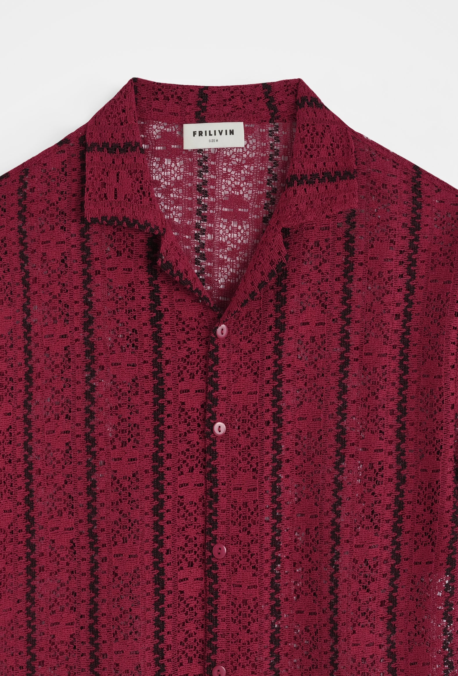 Chemise rayée col cubain