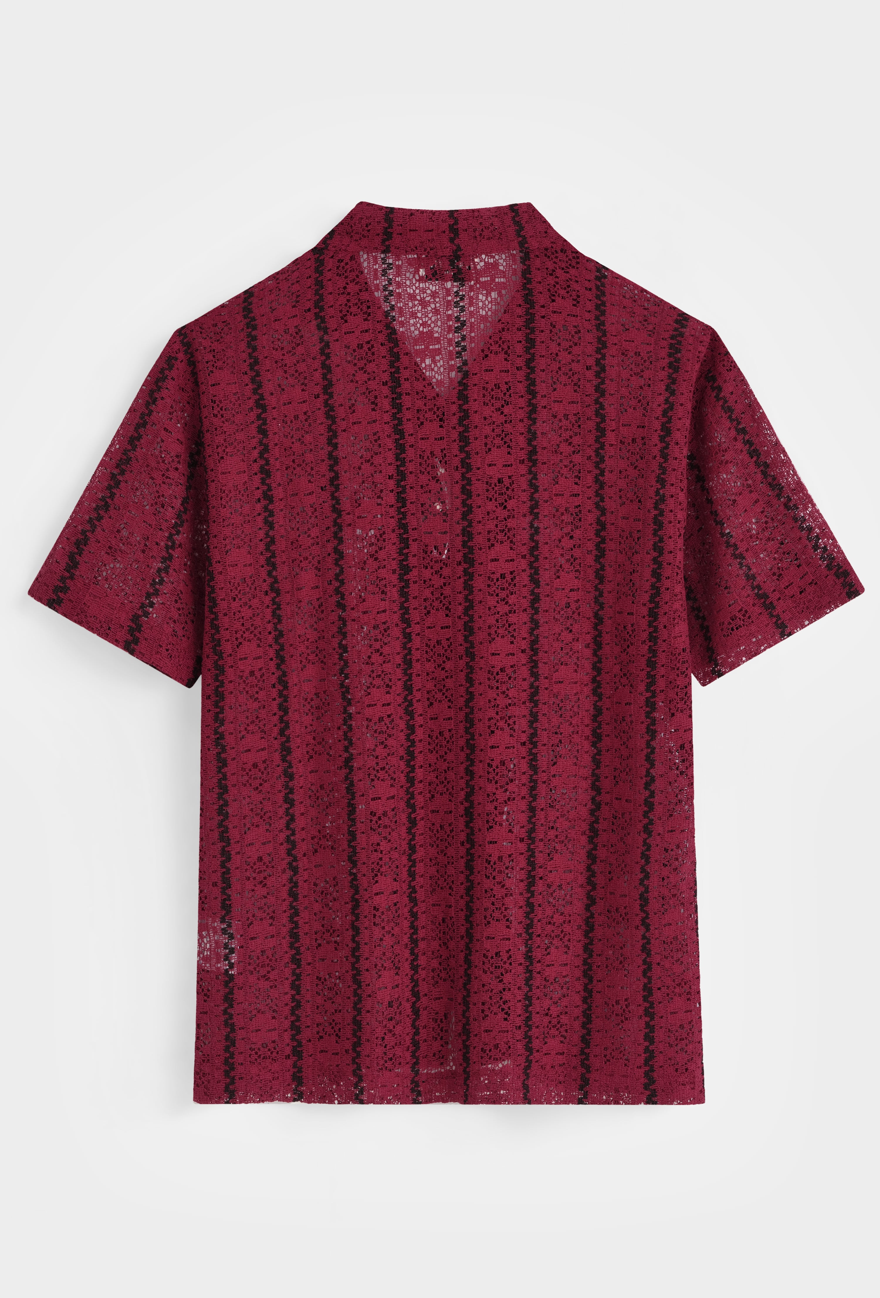 Chemise rayée col cubain