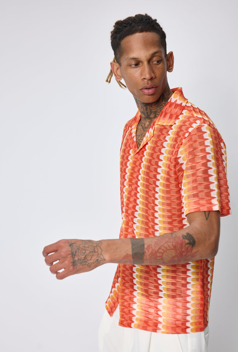 Chemise bowling imprimée