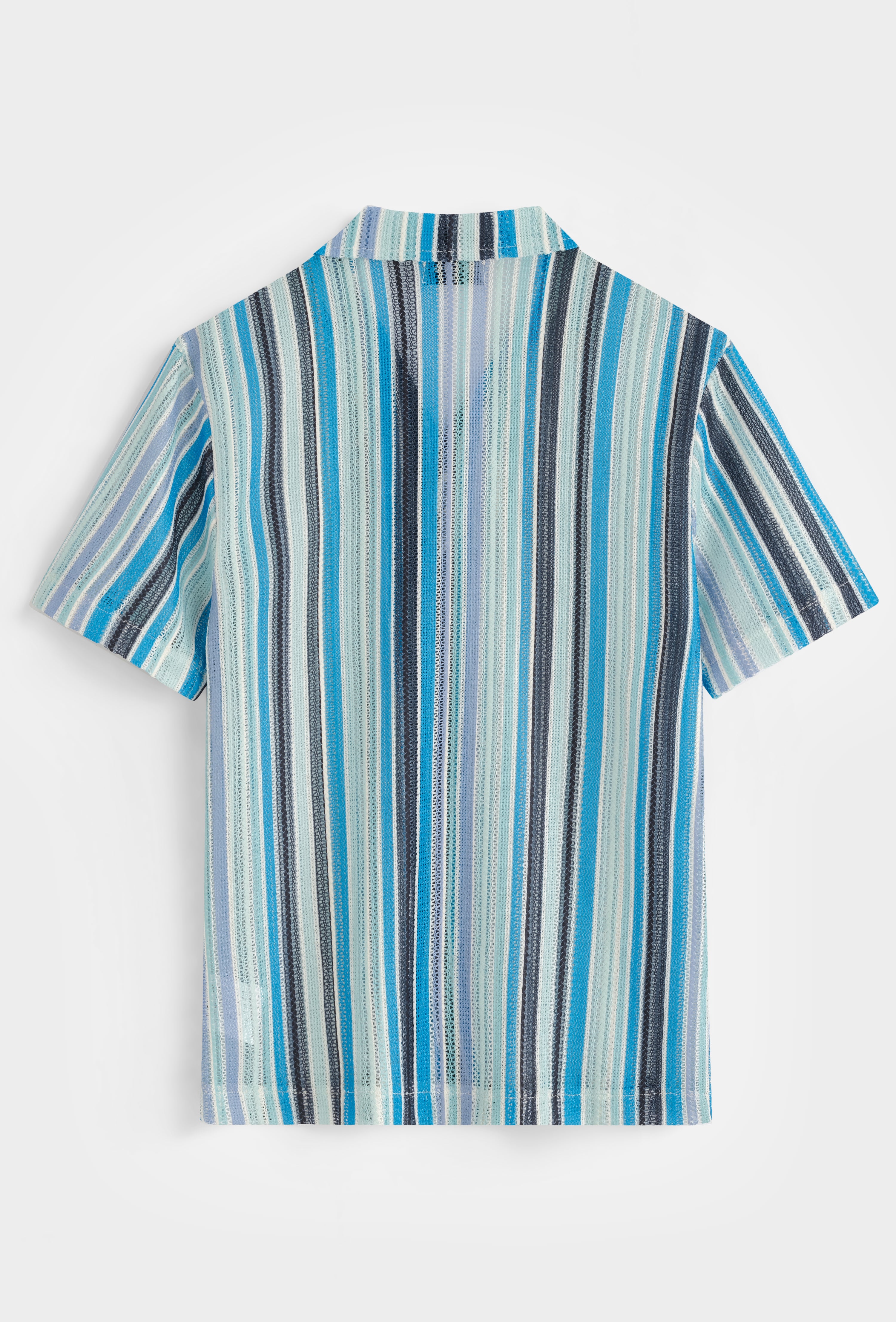 Chemise rayée col cubain