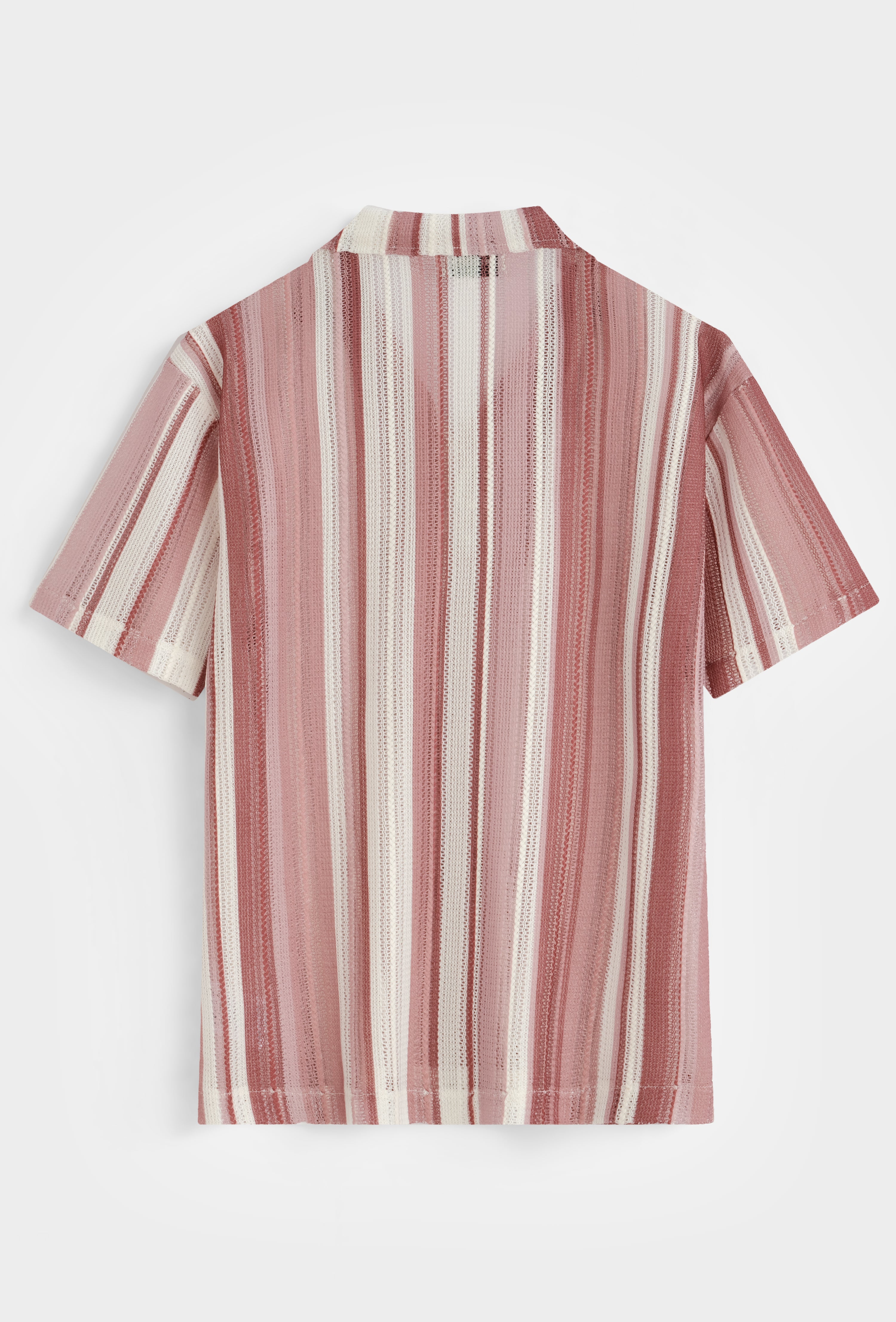 Chemise col camp rayures