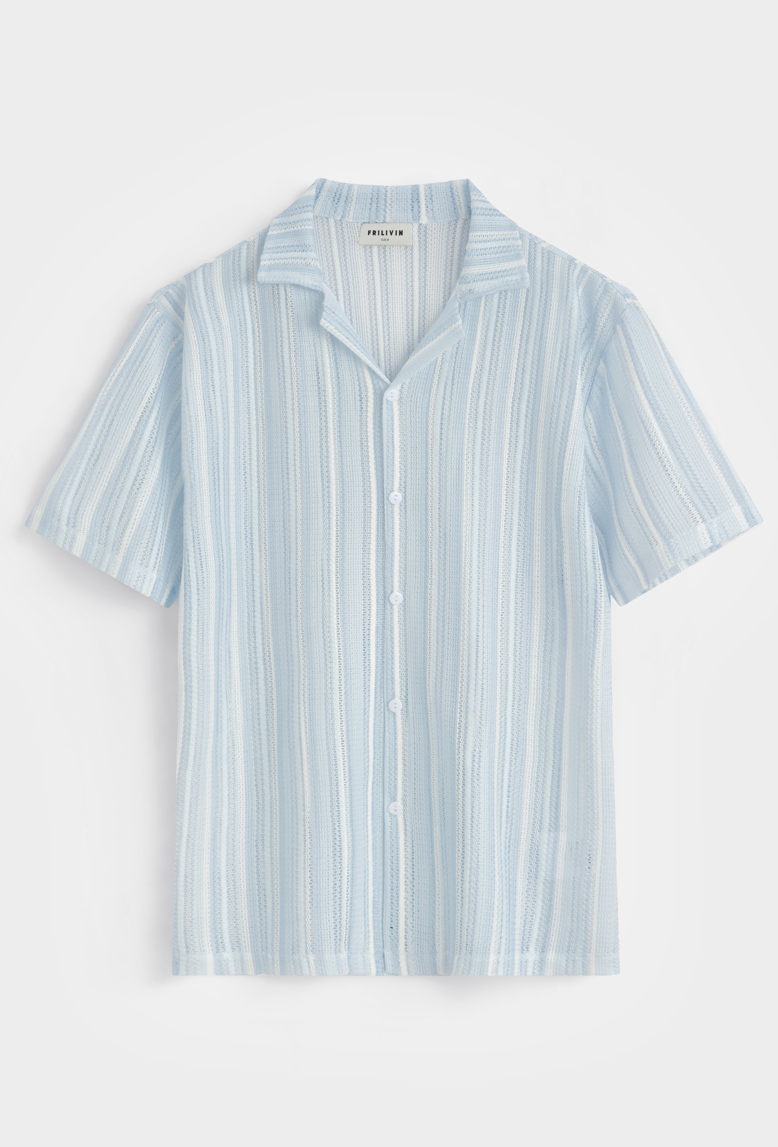 Chemise col camp rayures