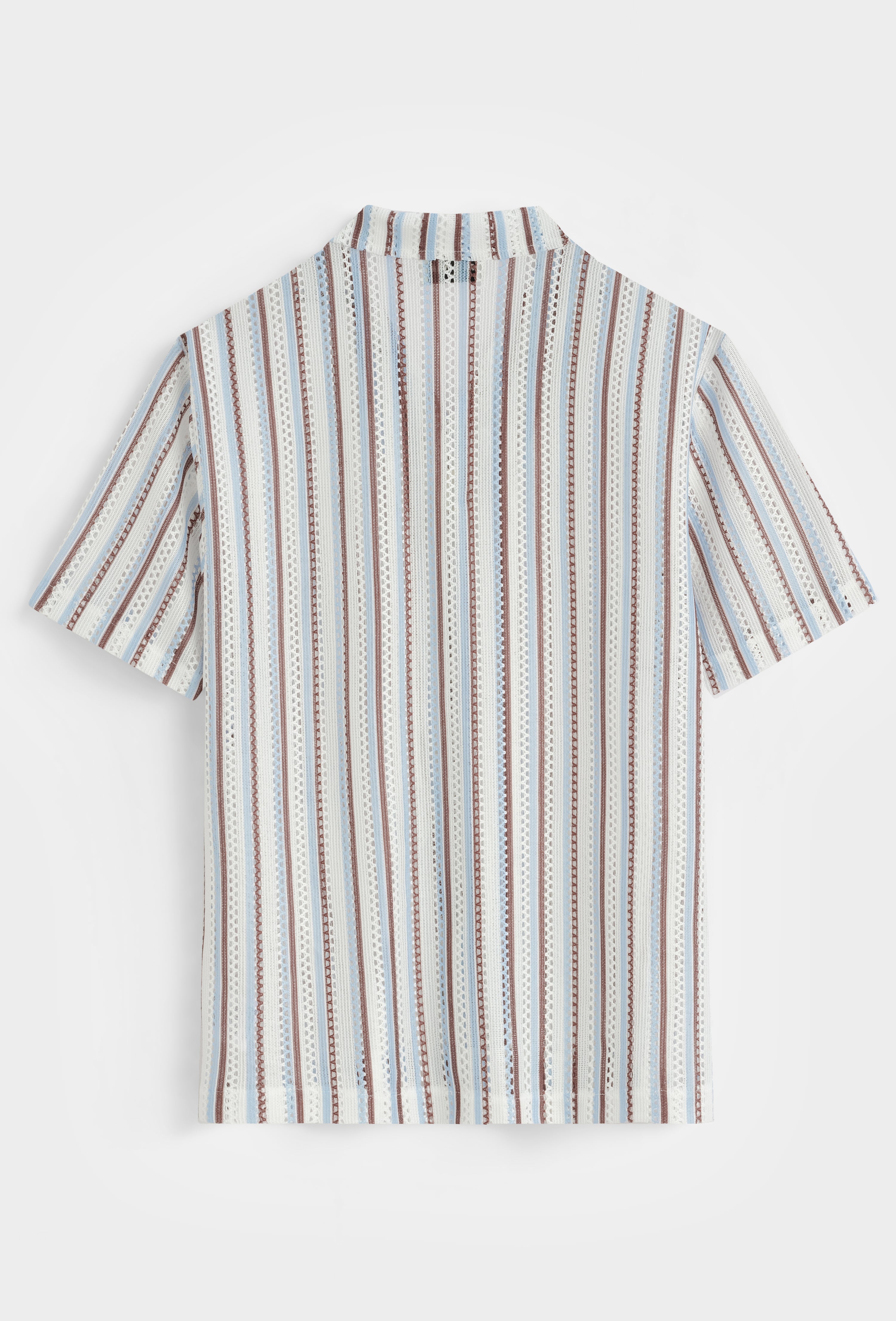 Chemise rayée col cubain