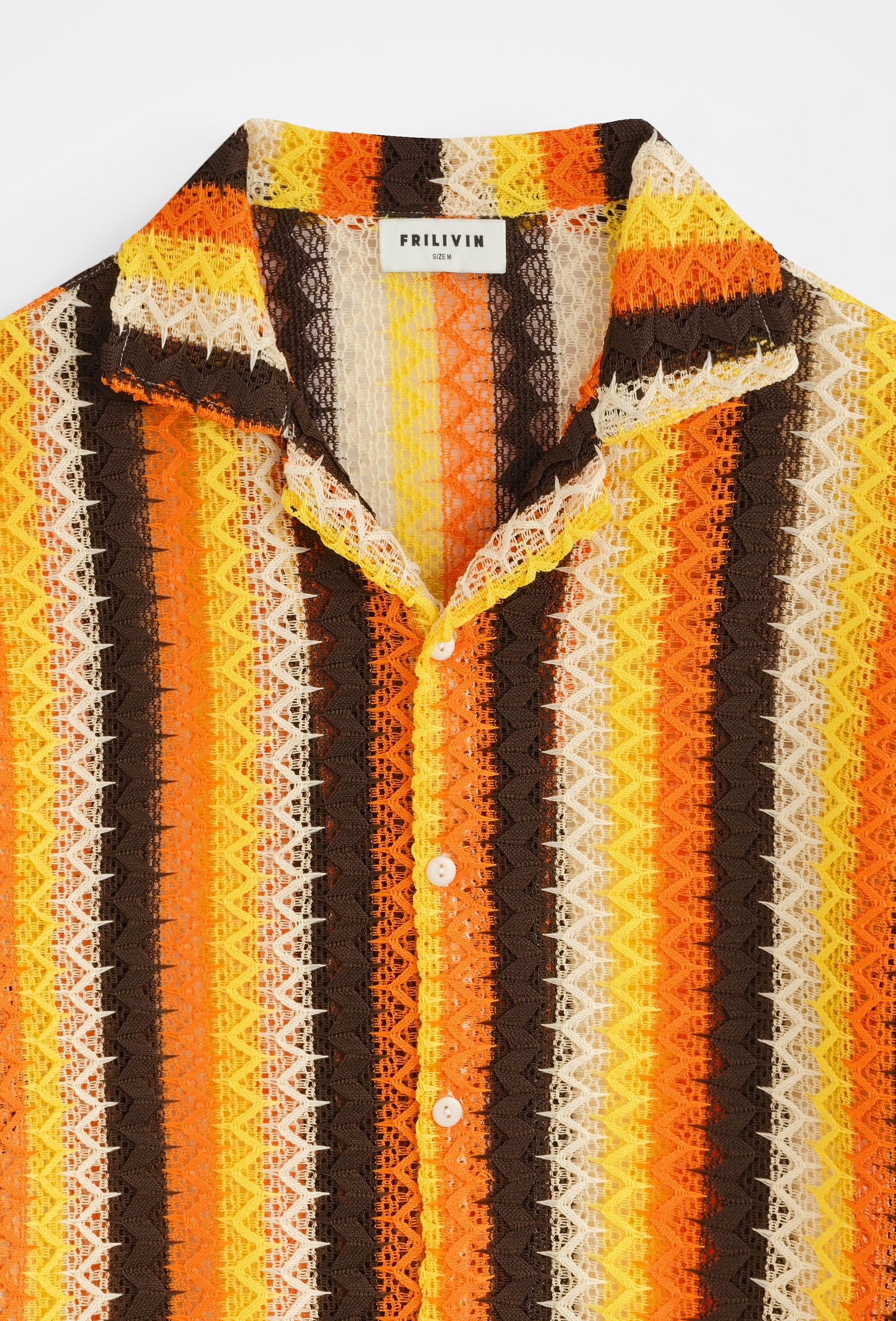 Chemise rayée col cubain