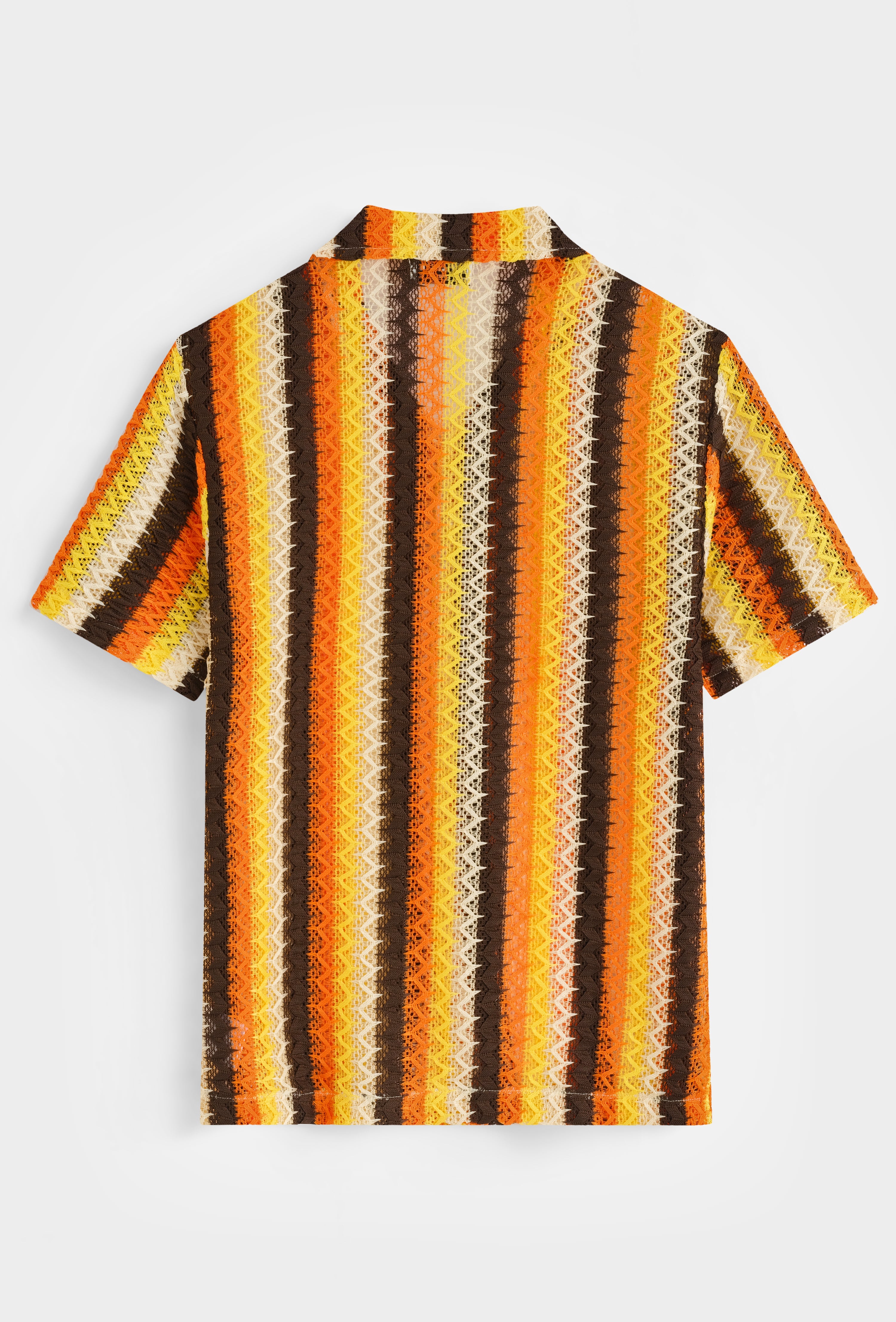 Chemise rayée col cubain