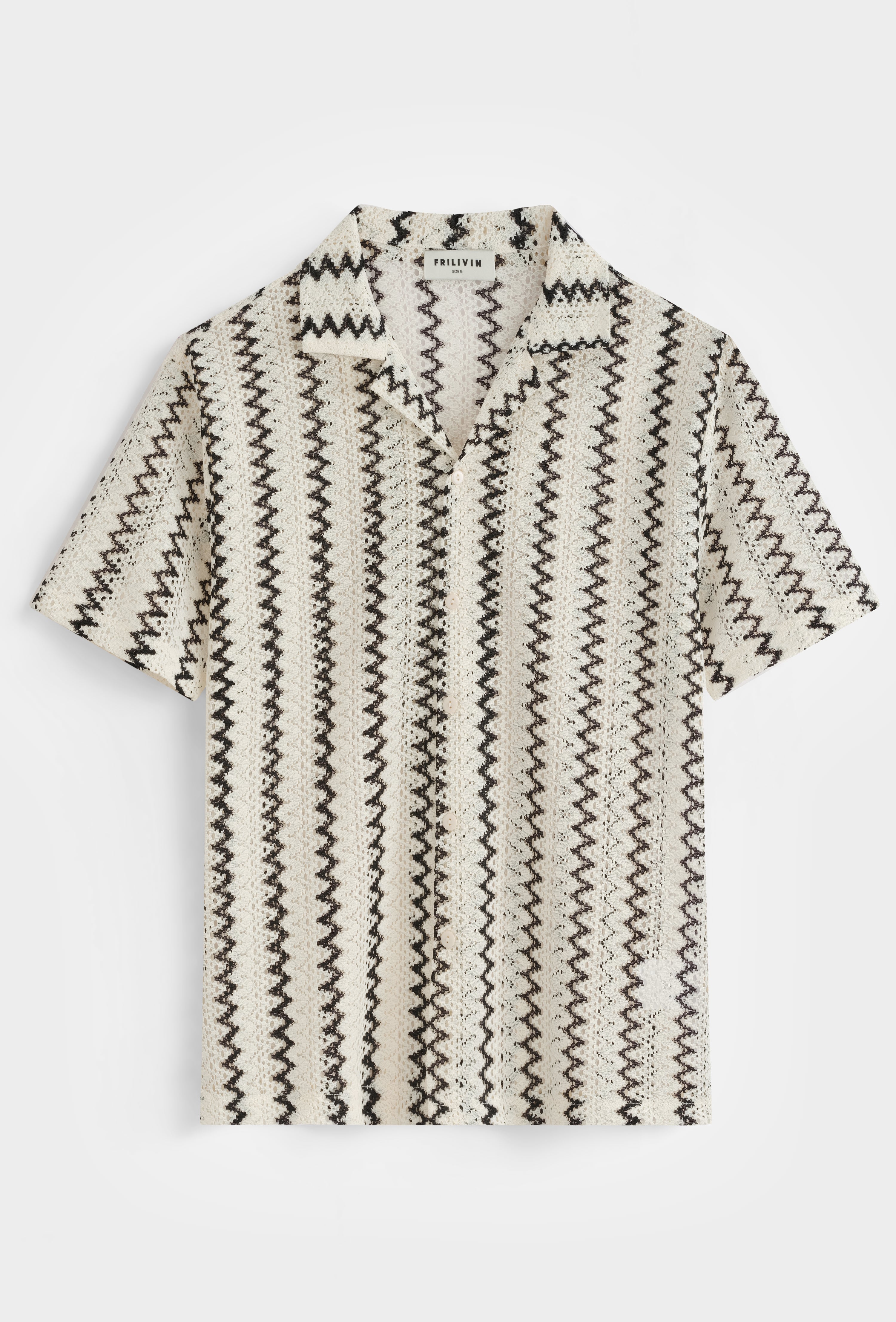 Chemise polo tricot zigzag