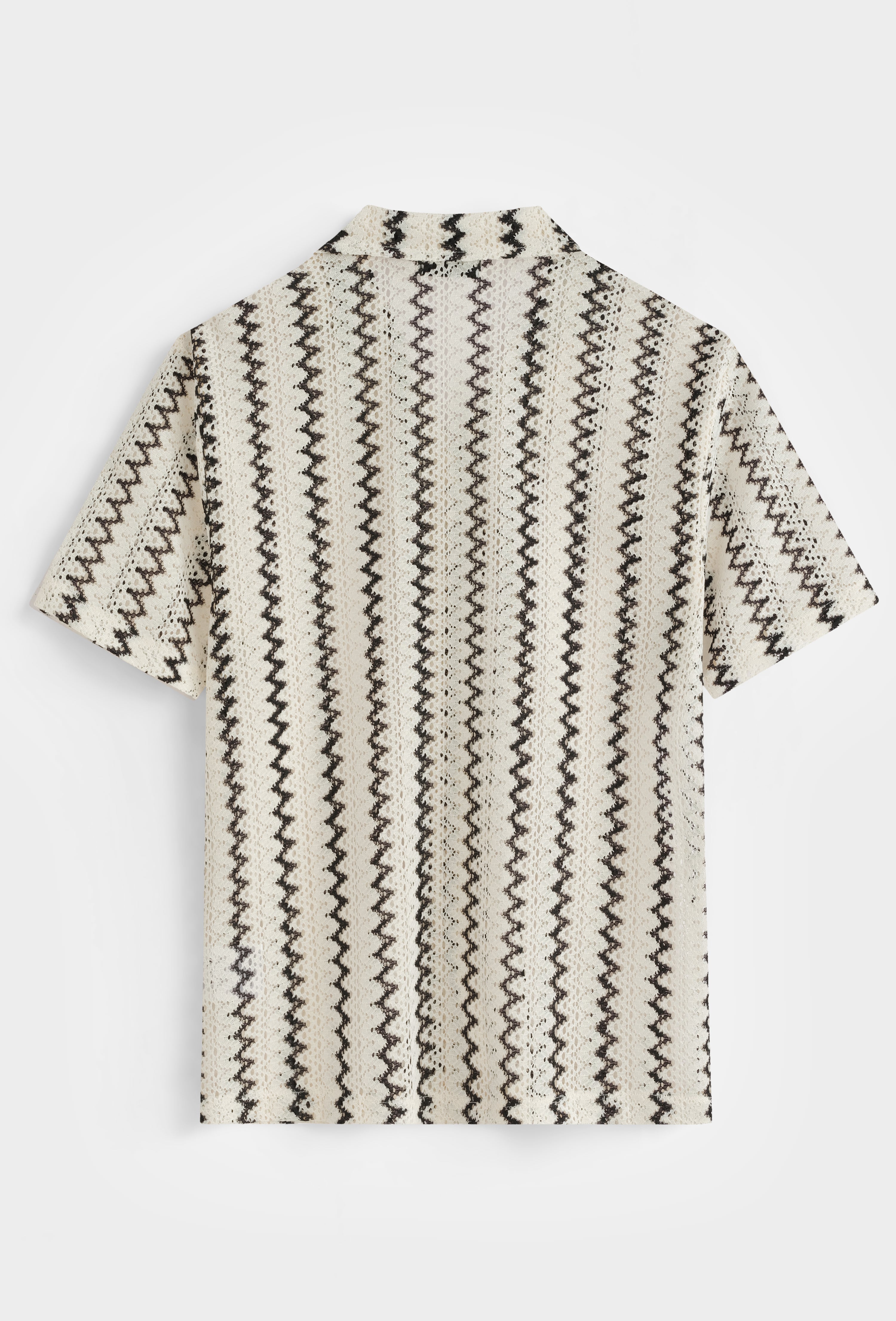 Chemise polo tricot zigzag