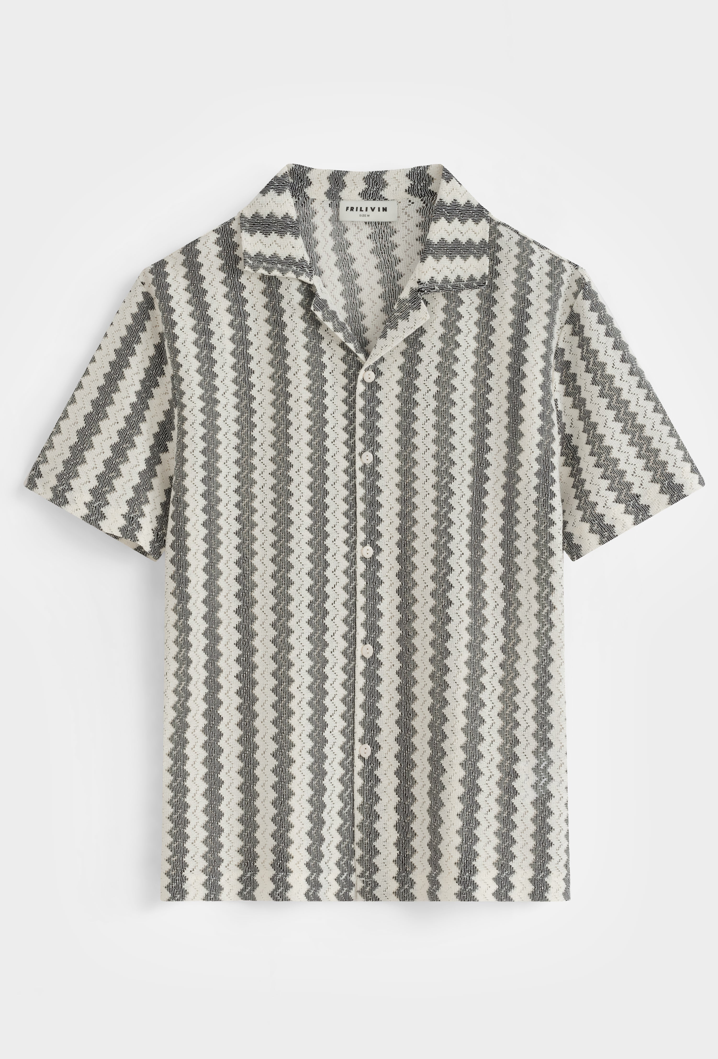 Chemise col cubain motif