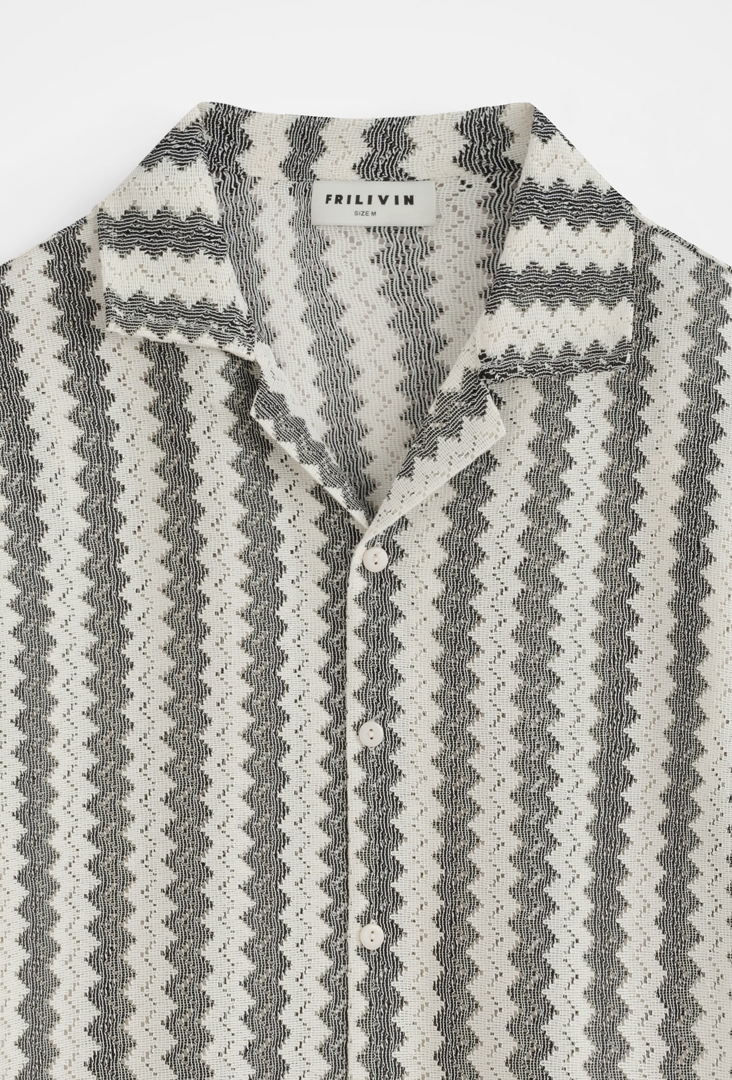 Chemise col cubain motif