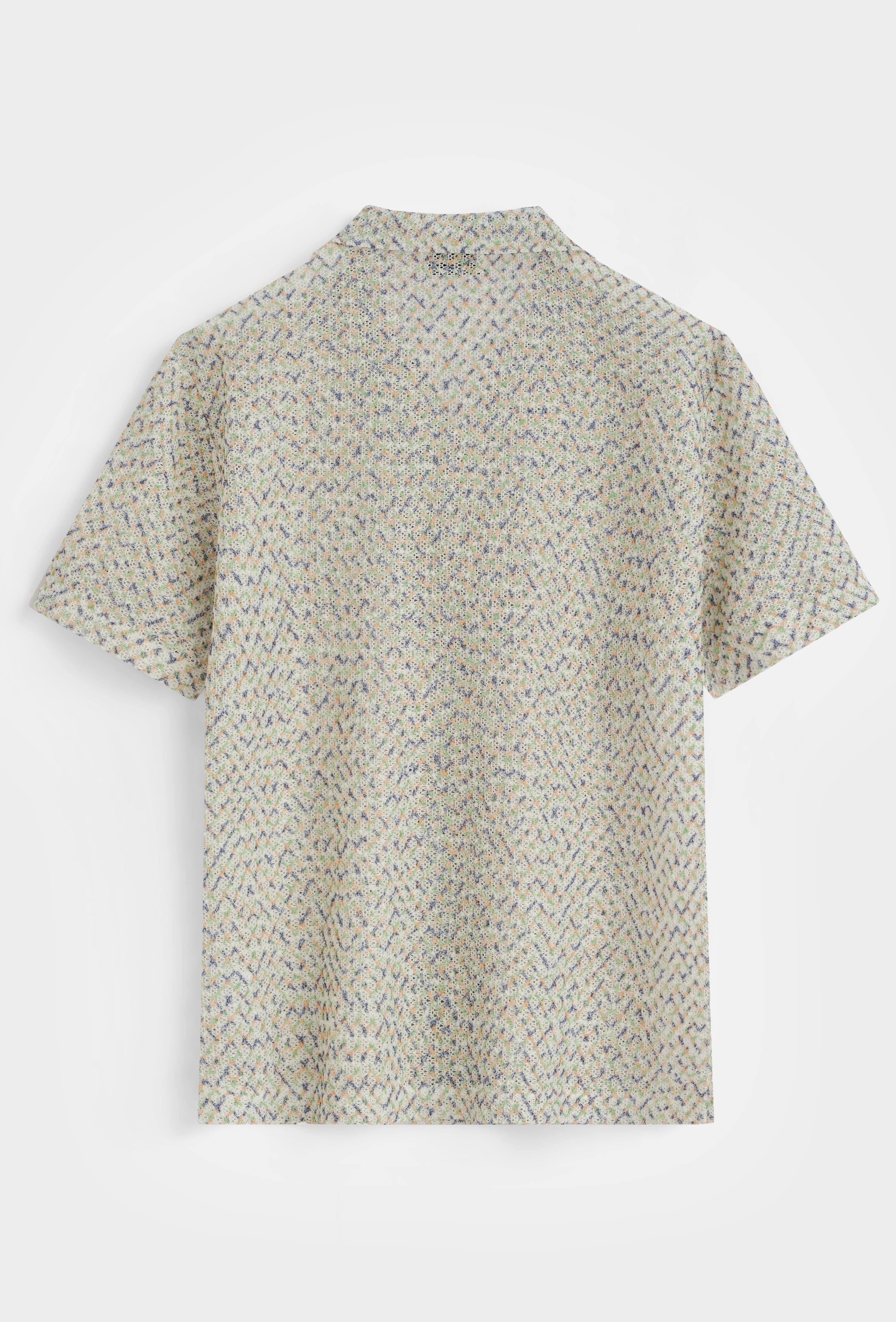 Chemise col cubain motif