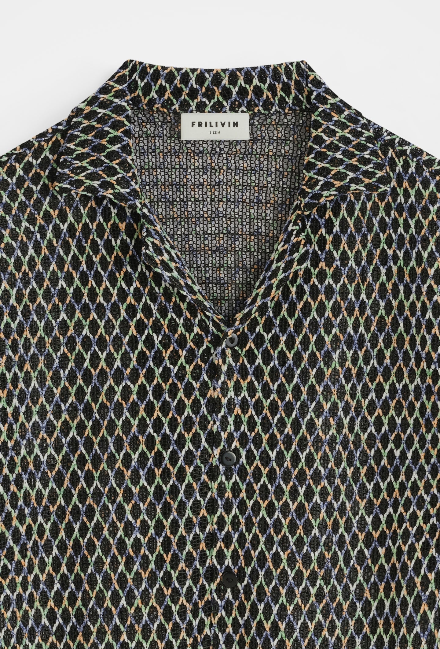 Chemise col cubain motif