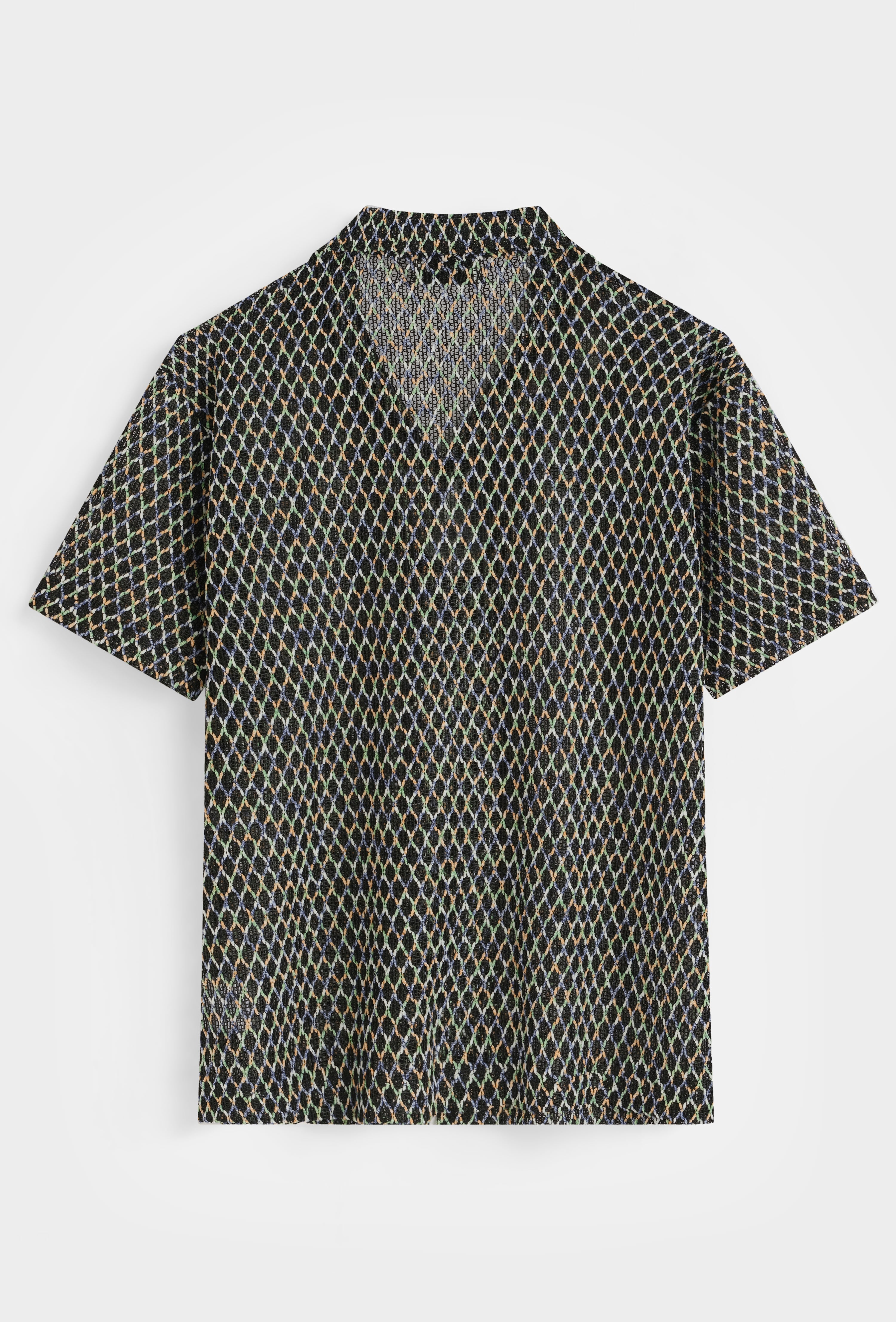 Chemise col cubain motif