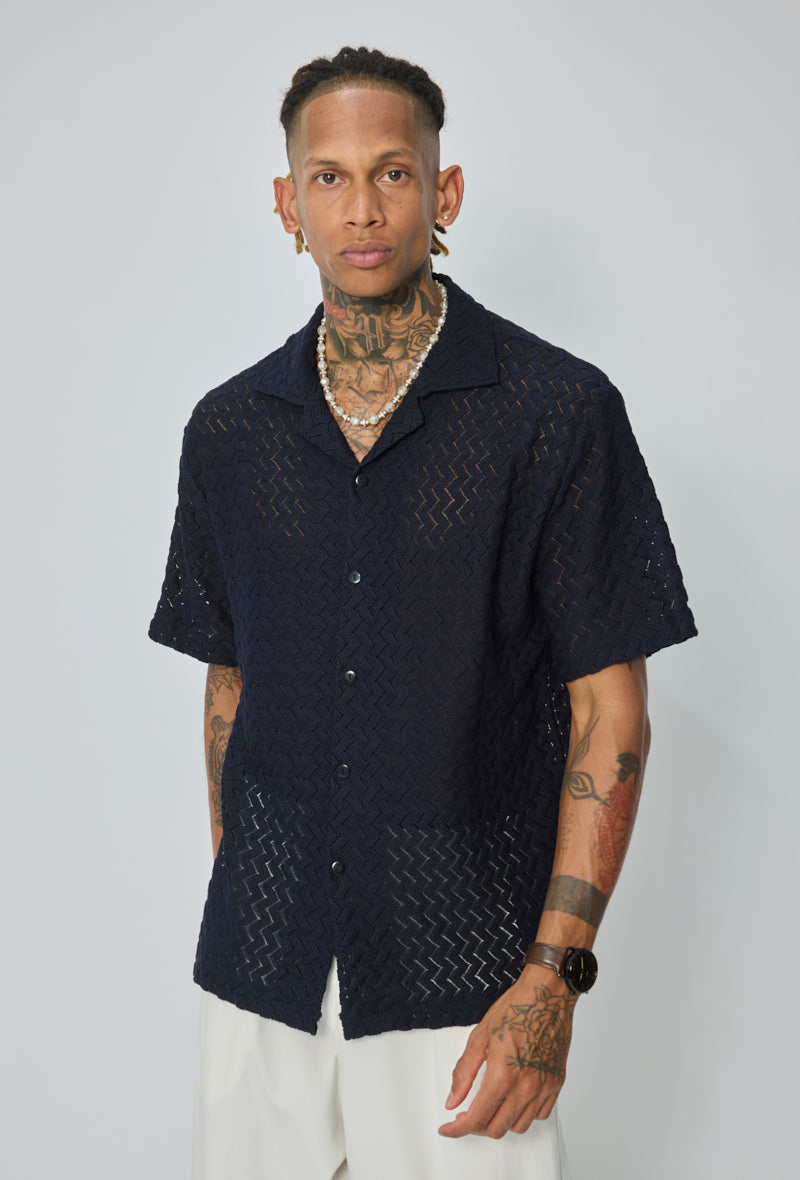 Chemise motif géométrique
