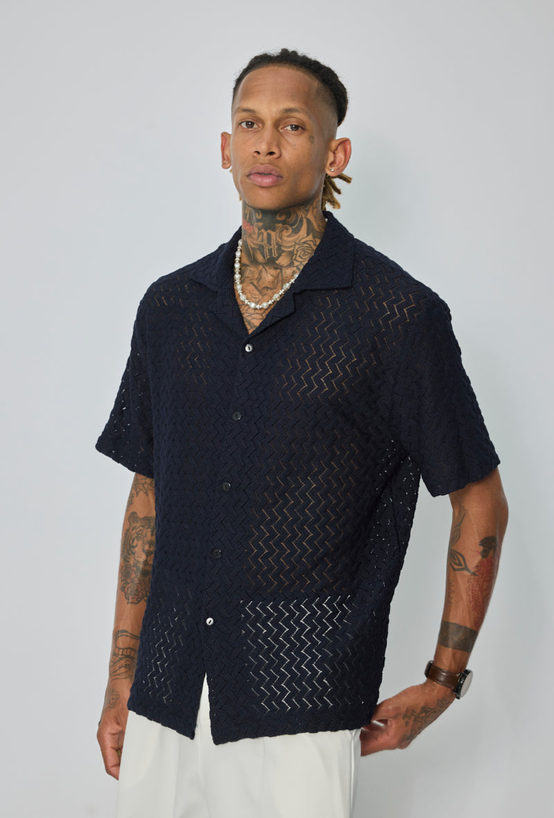 Chemise motif géométrique